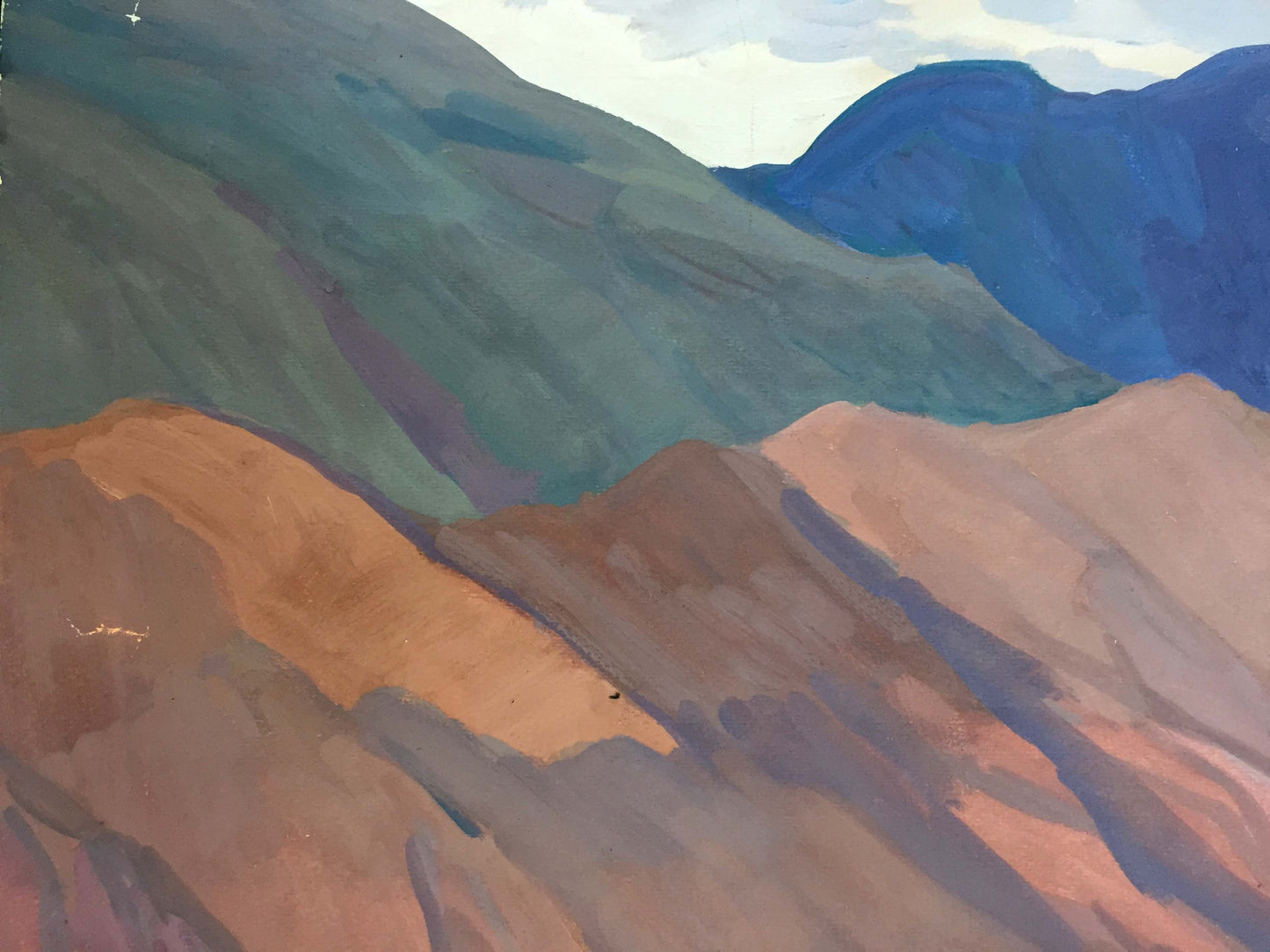 Gouache painting Rocky Splendor Vladimir Chernikov