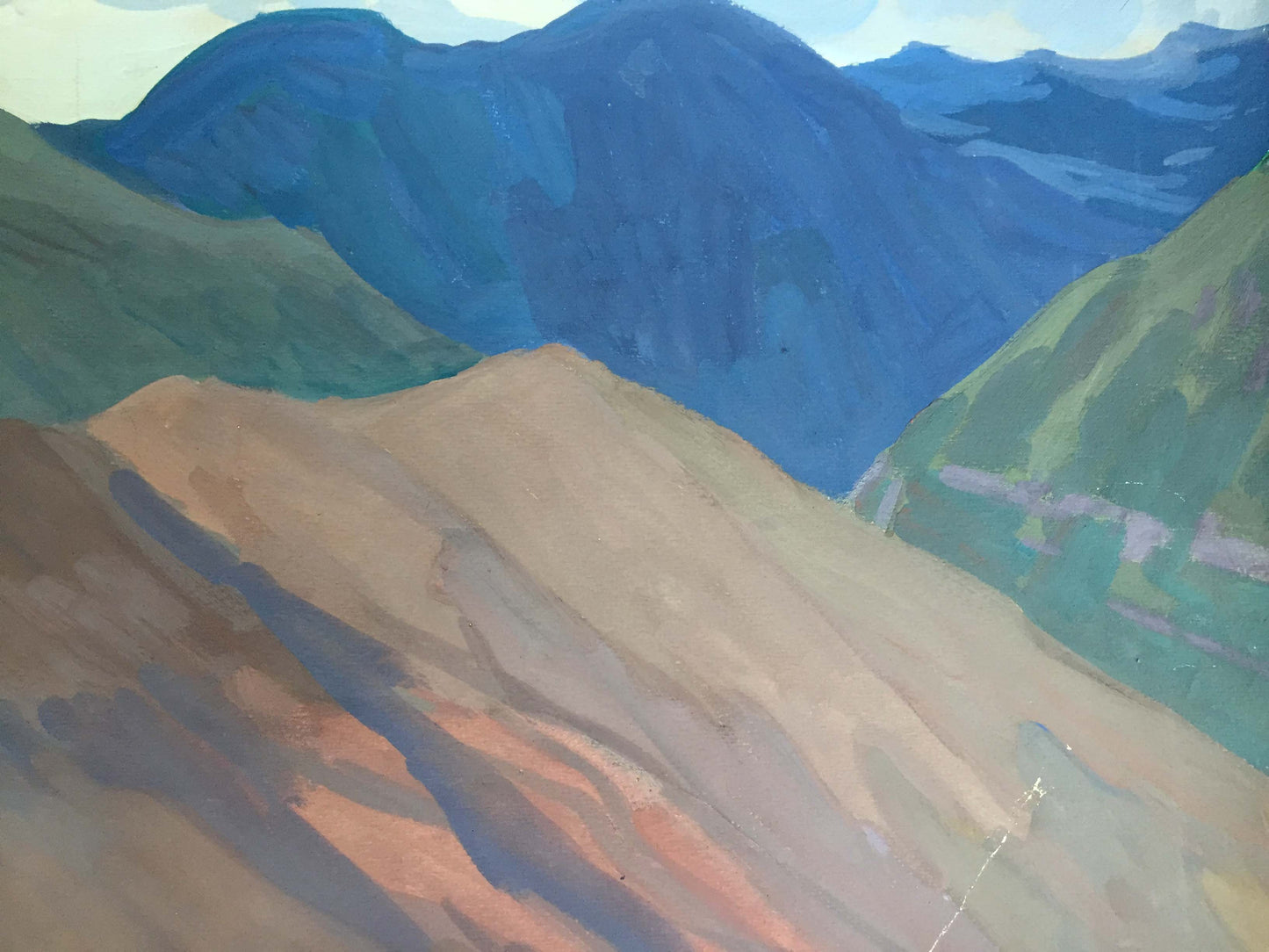 Gouache painting Rocky Splendor Vladimir Chernikov
