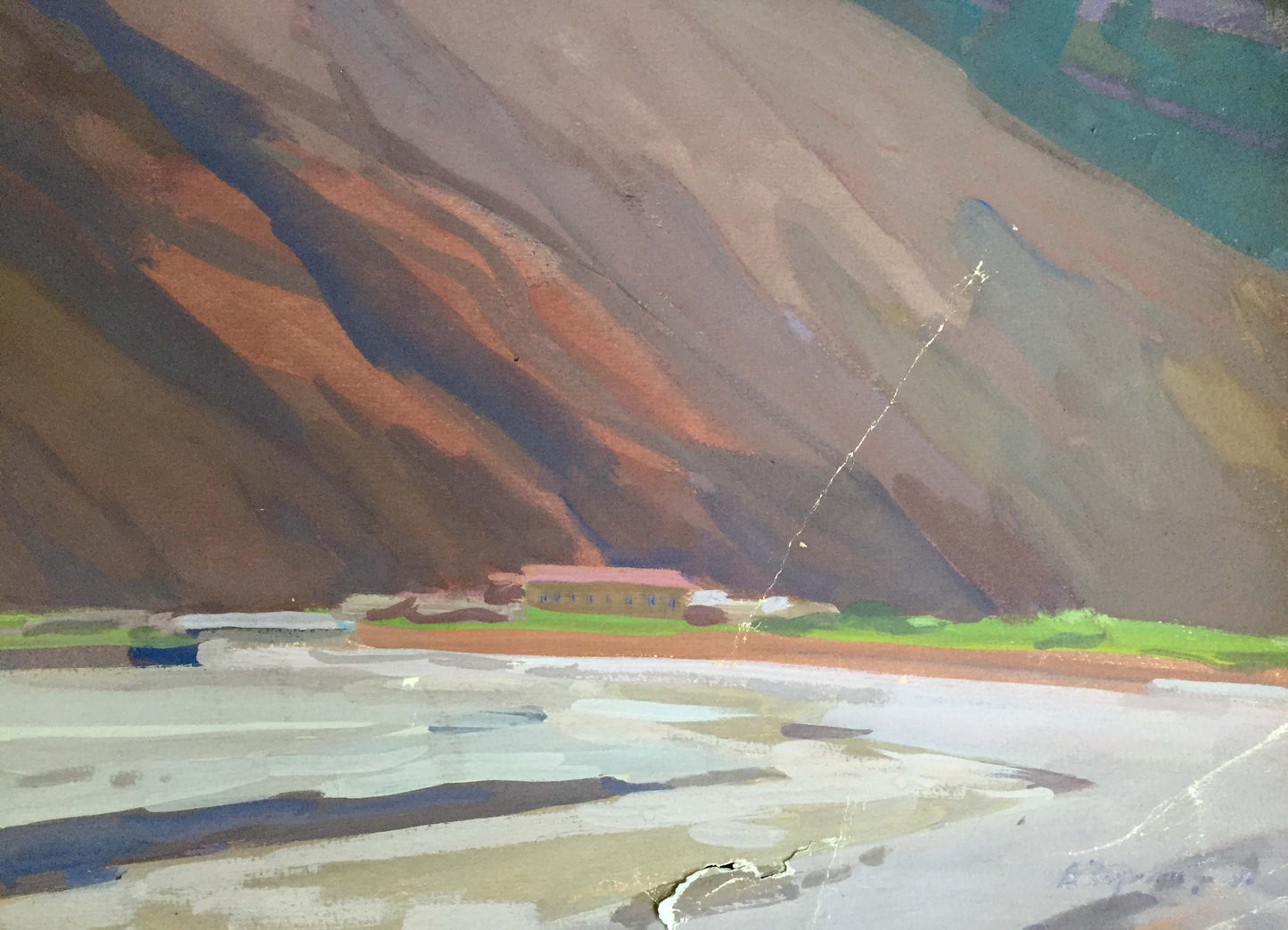 Gouache painting Rocky Splendor Vladimir Chernikov