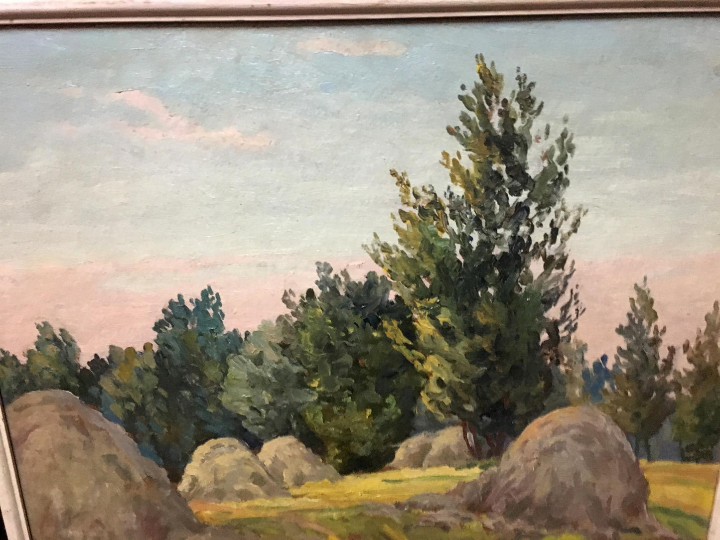 Oil painting Evening in the meadow Alexander Cherkass