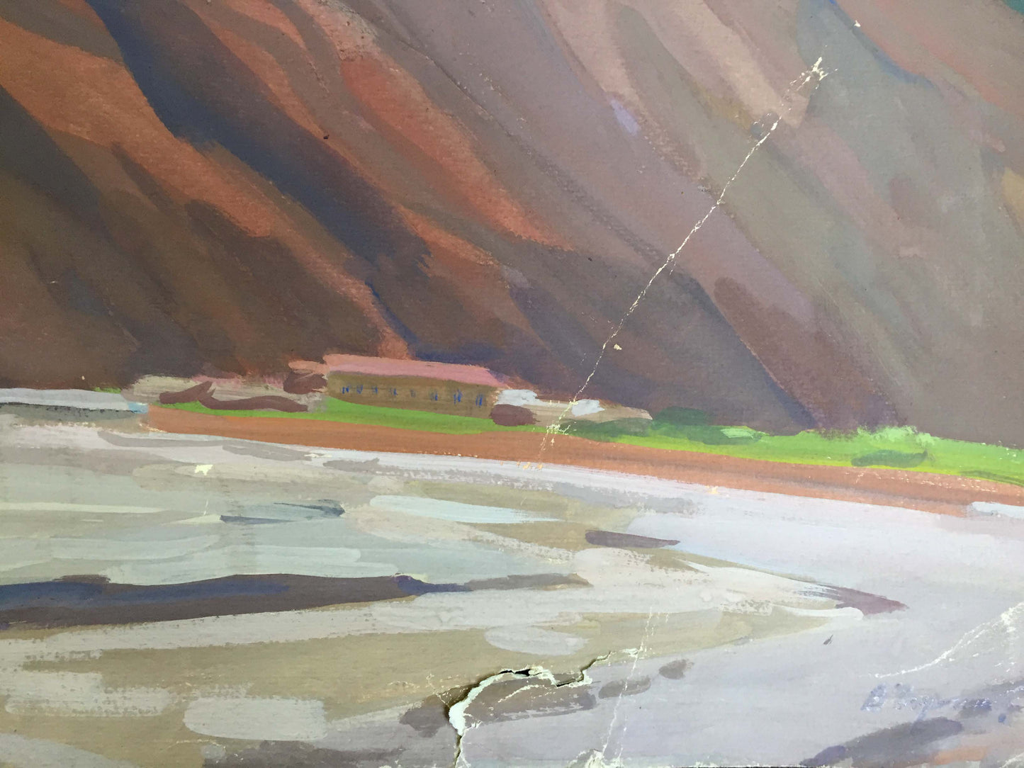 Gouache painting Rocky Splendor Vladimir Chernikov