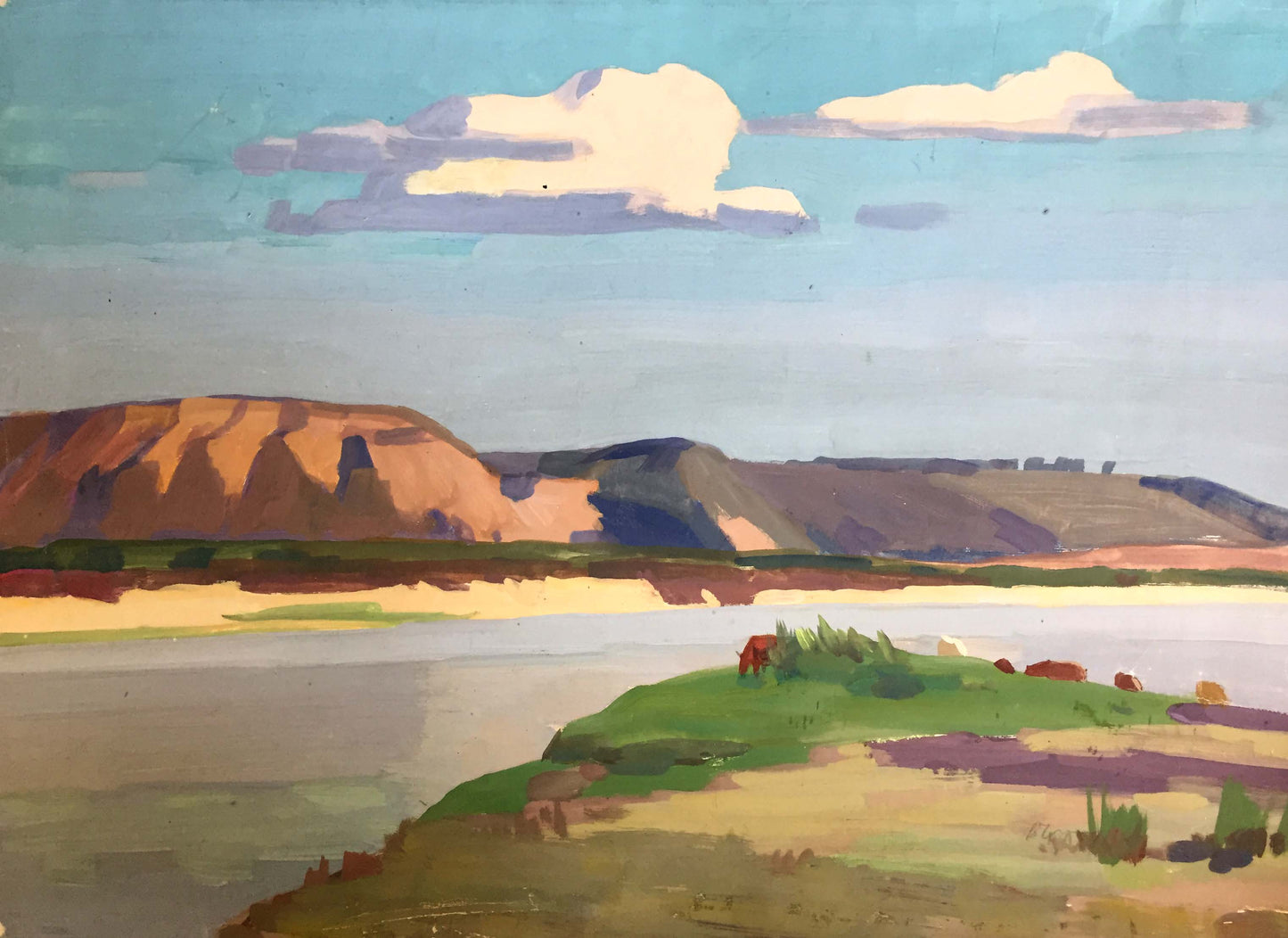 Gouache painting Natural beauty Chernikov Vladimir Mikhailovich