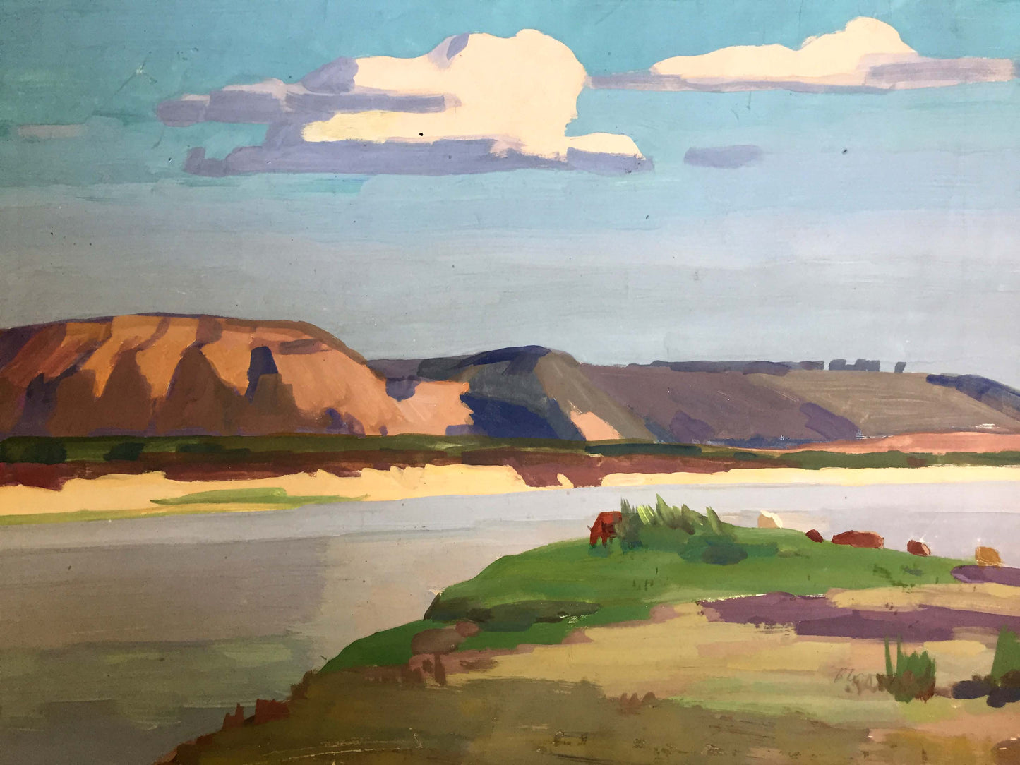 Gouache painting Natural beauty Chernikov Vladimir Mikhailovich