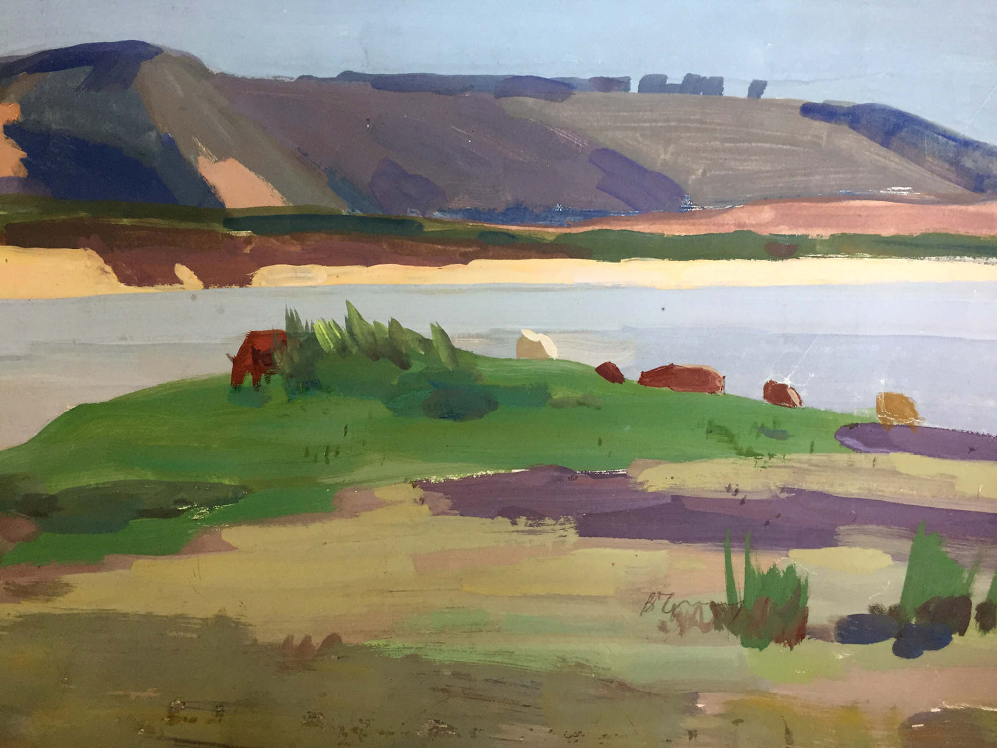 Gouache painting Natural beauty Chernikov Vladimir Mikhailovich