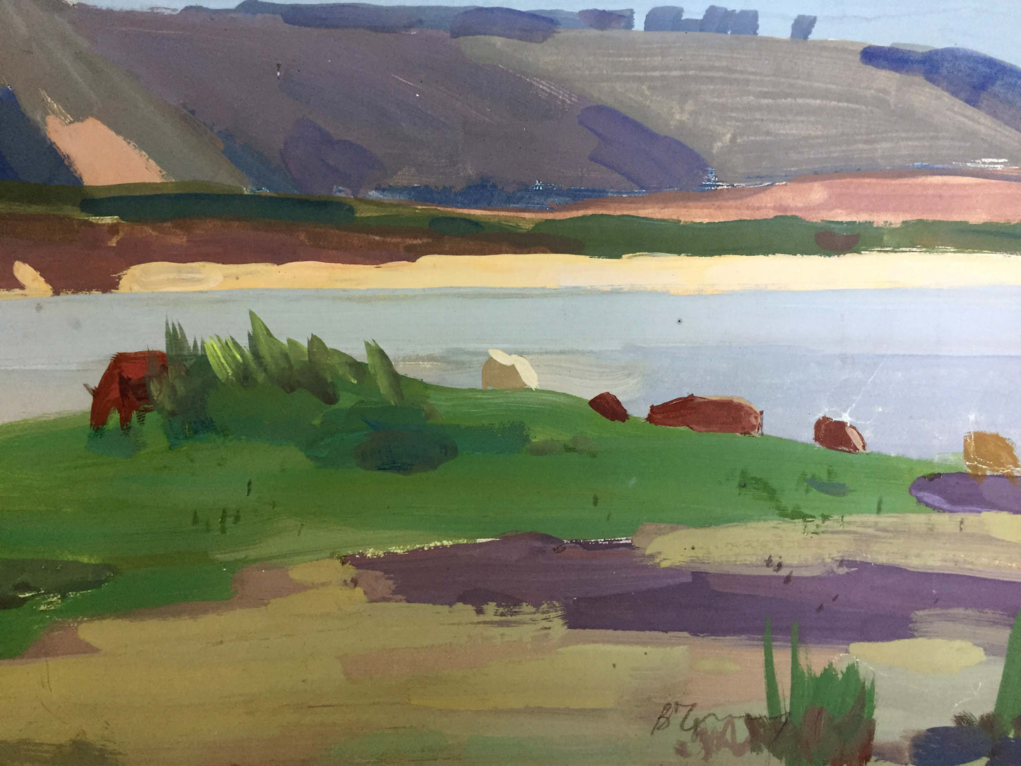 Gouache painting Natural beauty Chernikov Vladimir Mikhailovich