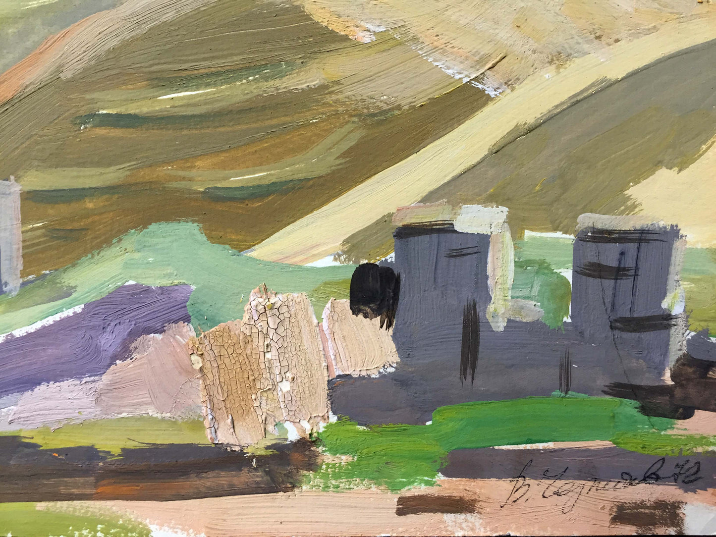 Gouache painting In the mountains Chernikov Vladimir Mikhailovich