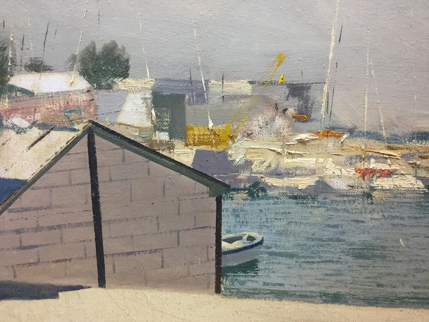 Alexey Fedorovich Vlasov's oil painting captures the serene beauty of the sea