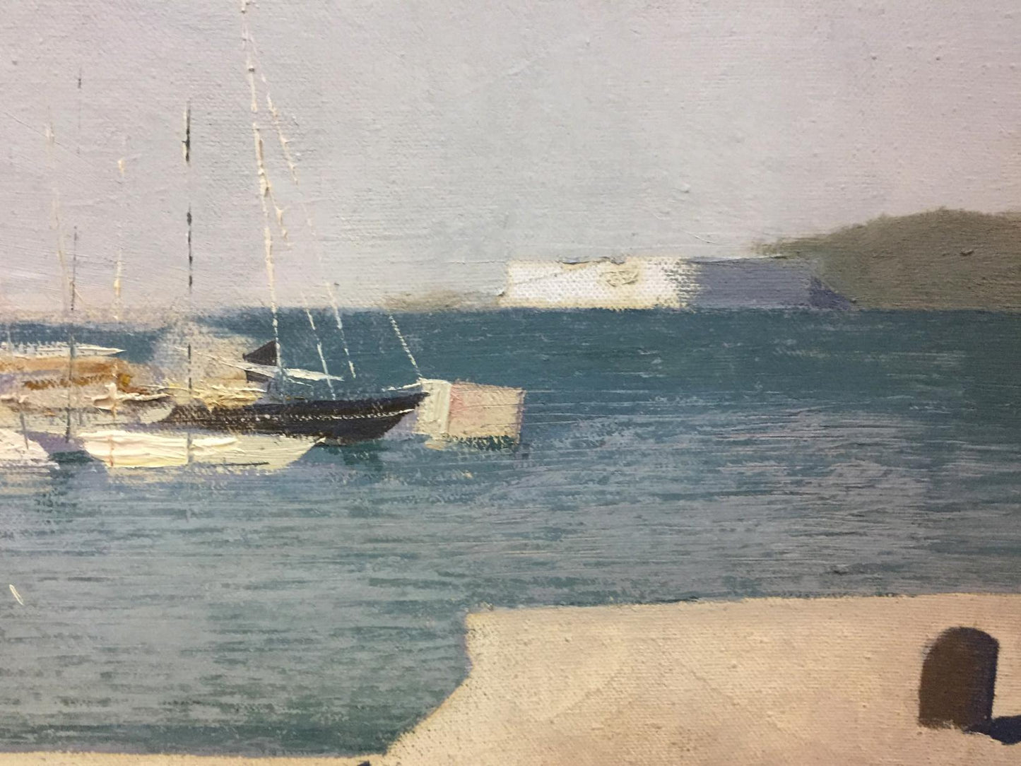 Alexey Fedorovich Vlasov's oil painting depicts scenes on the sea