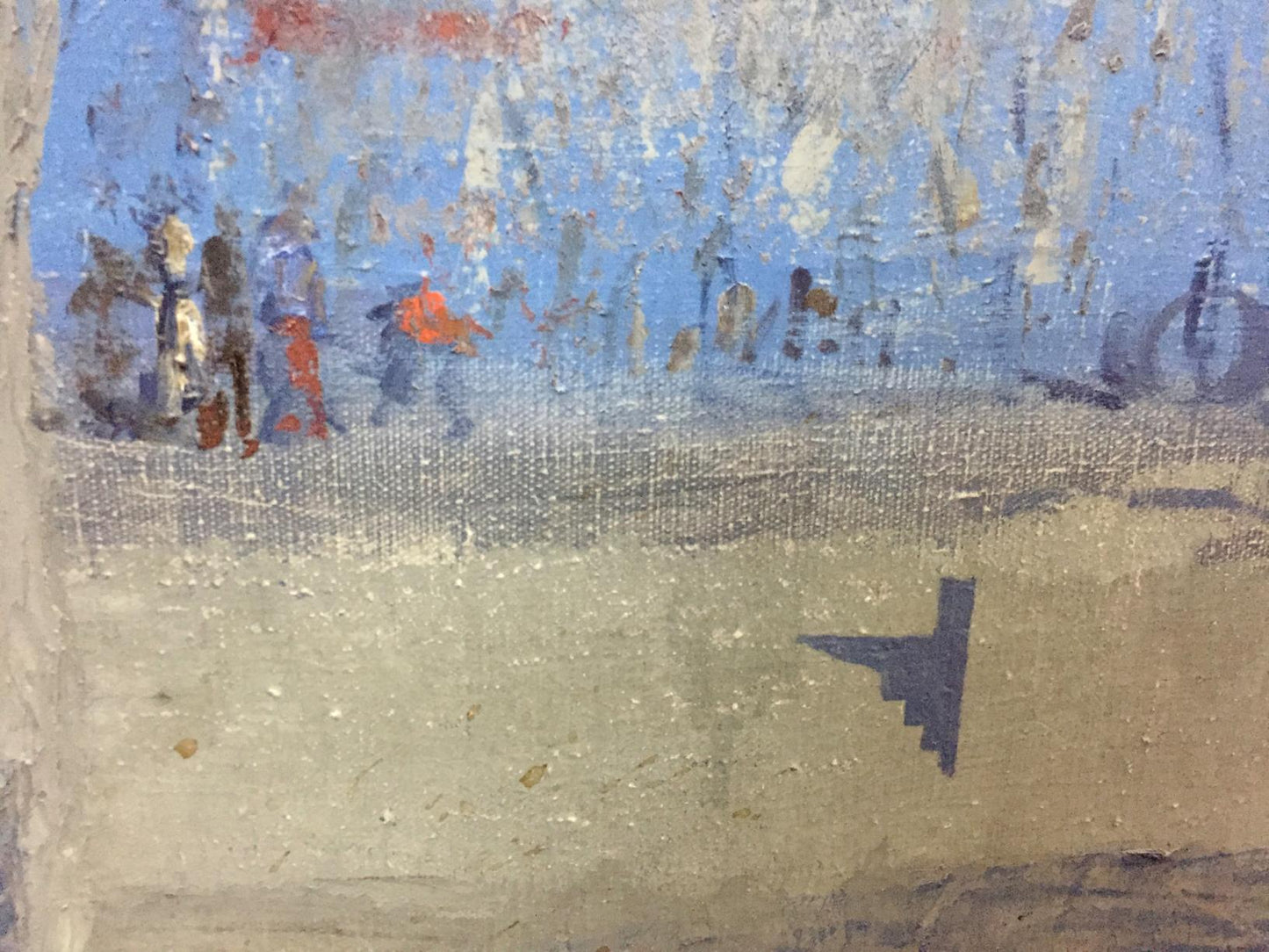 A blue spring is captured in Alexey Fedorovich Vlasov's oil painting