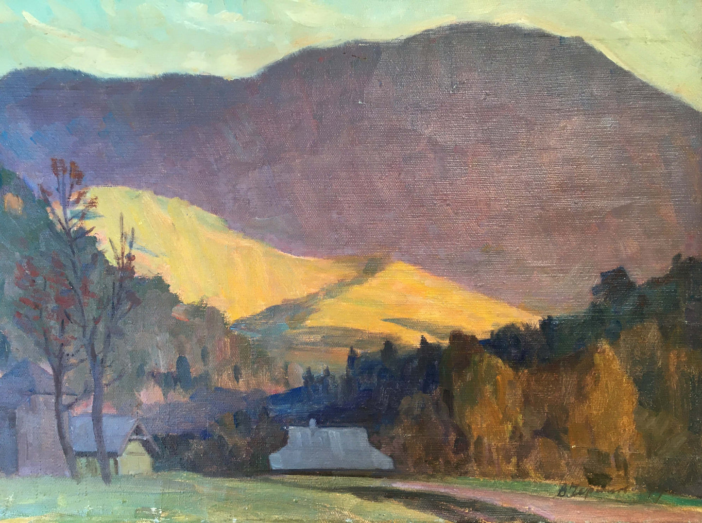 Chernikov Vladimir Mikhailovich captures the beauty of mountains in his oil painting