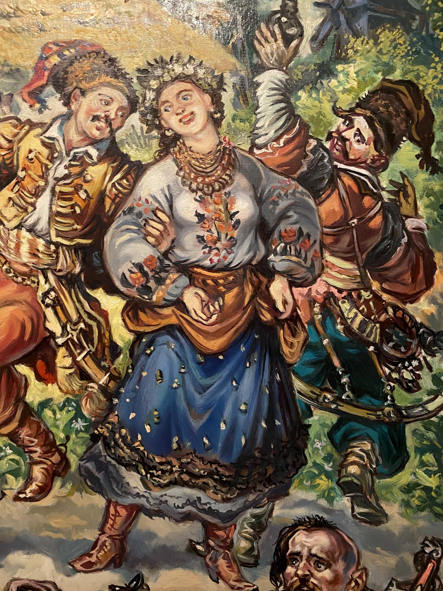 Oil painting Cossack fun Alexander Arkadievich Litvinov