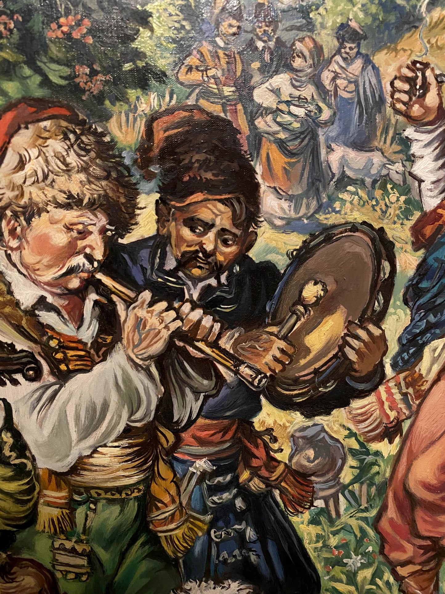 Oil painting Cossack fun Alexander Arkadievich Litvinov