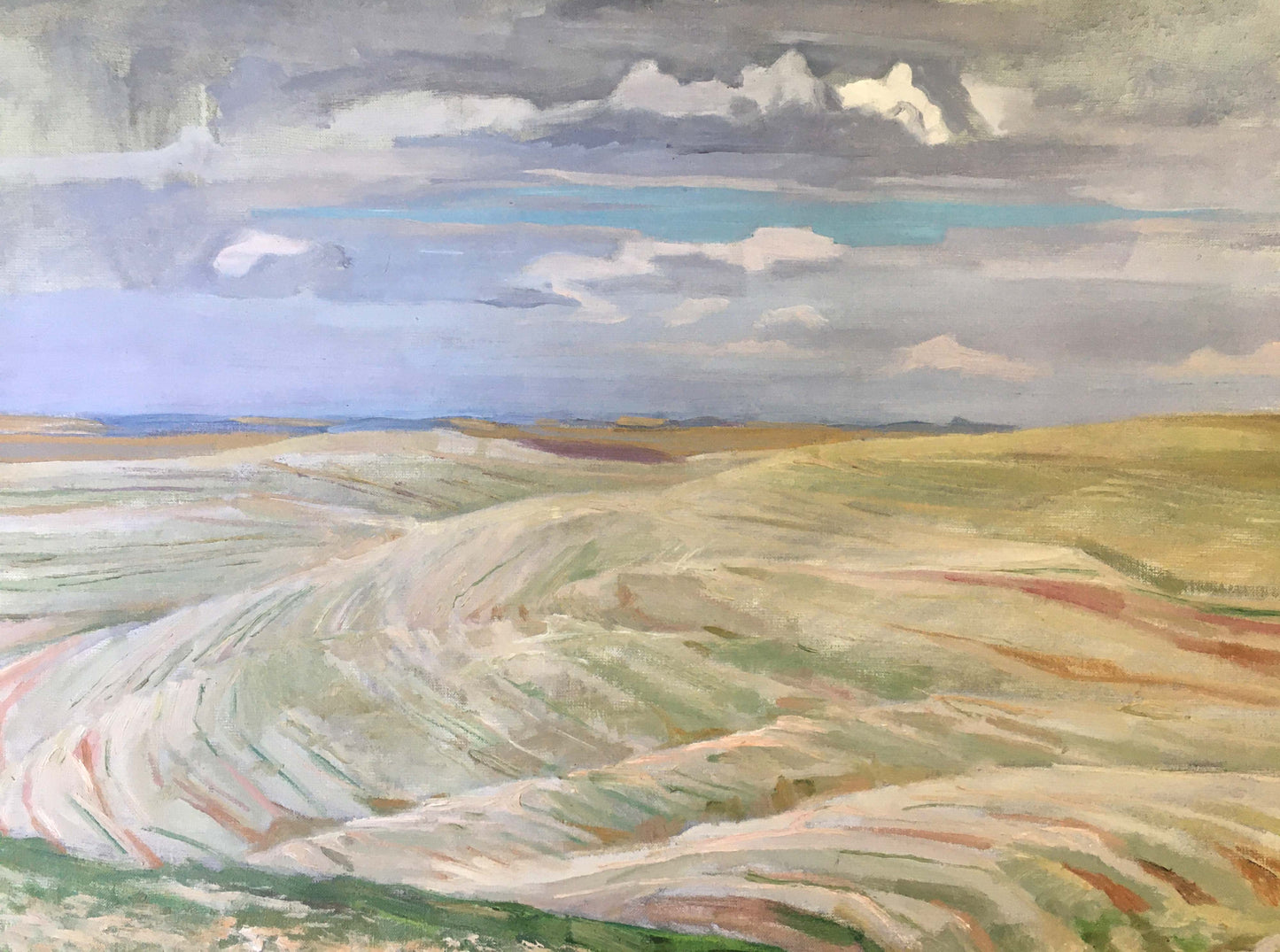 Oil painting Overcast weather Chernikov Vladimir Mikhailovich