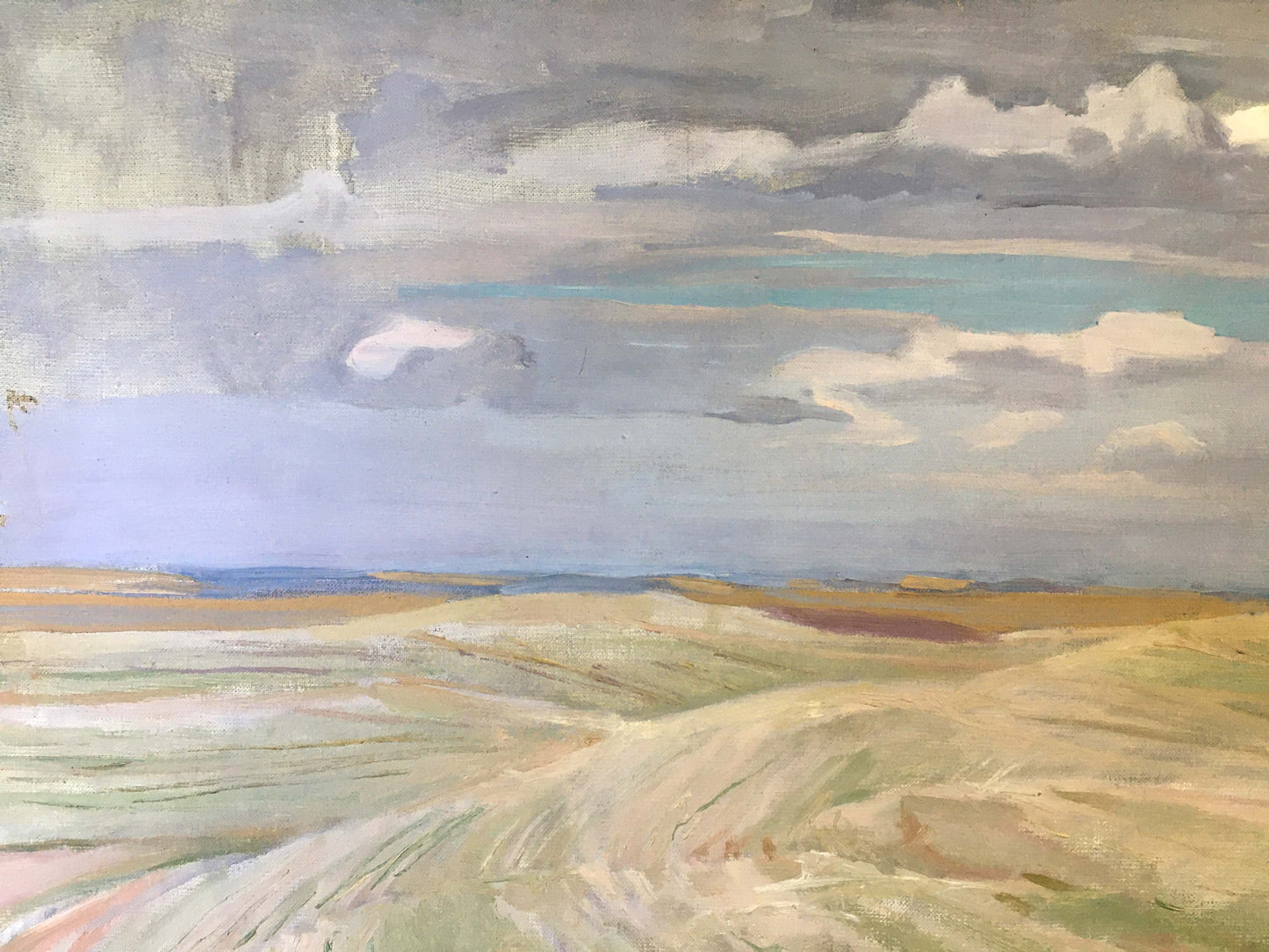 Oil painting Overcast weather Chernikov Vladimir Mikhailovich