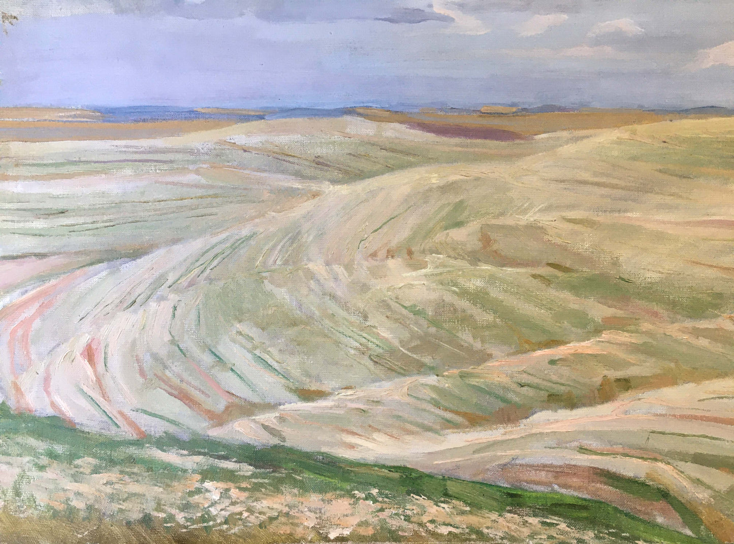 Oil painting Overcast weather Chernikov Vladimir Mikhailovich