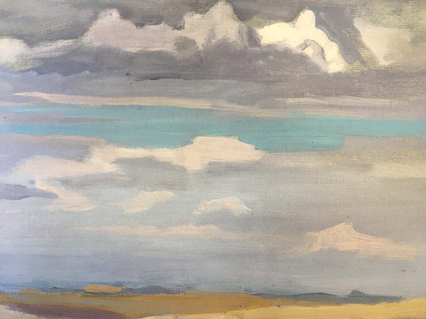 Oil painting Overcast weather Chernikov Vladimir Mikhailovich