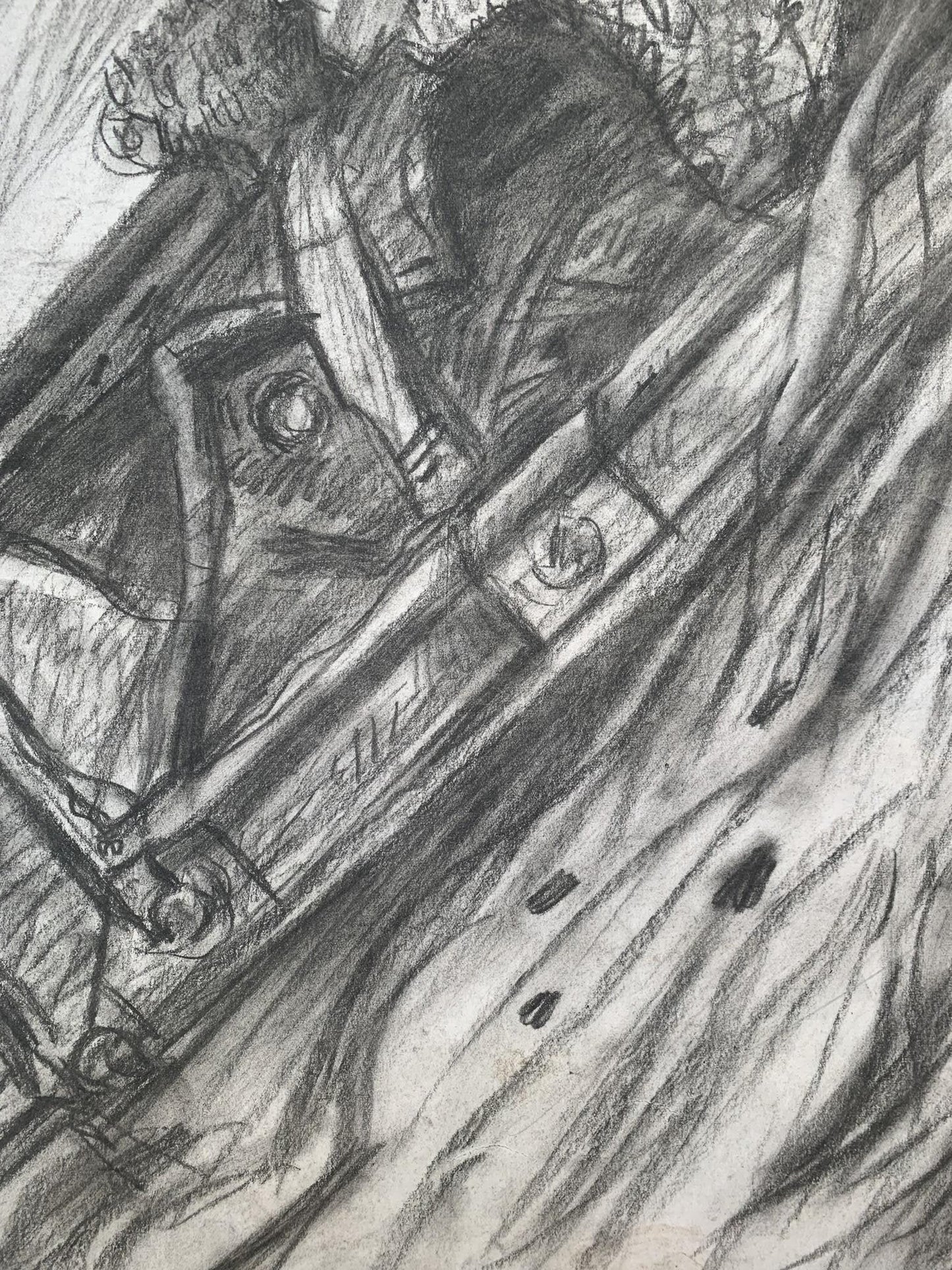 Pencil painting Last seconds Alexander Arkadievich Litvinov