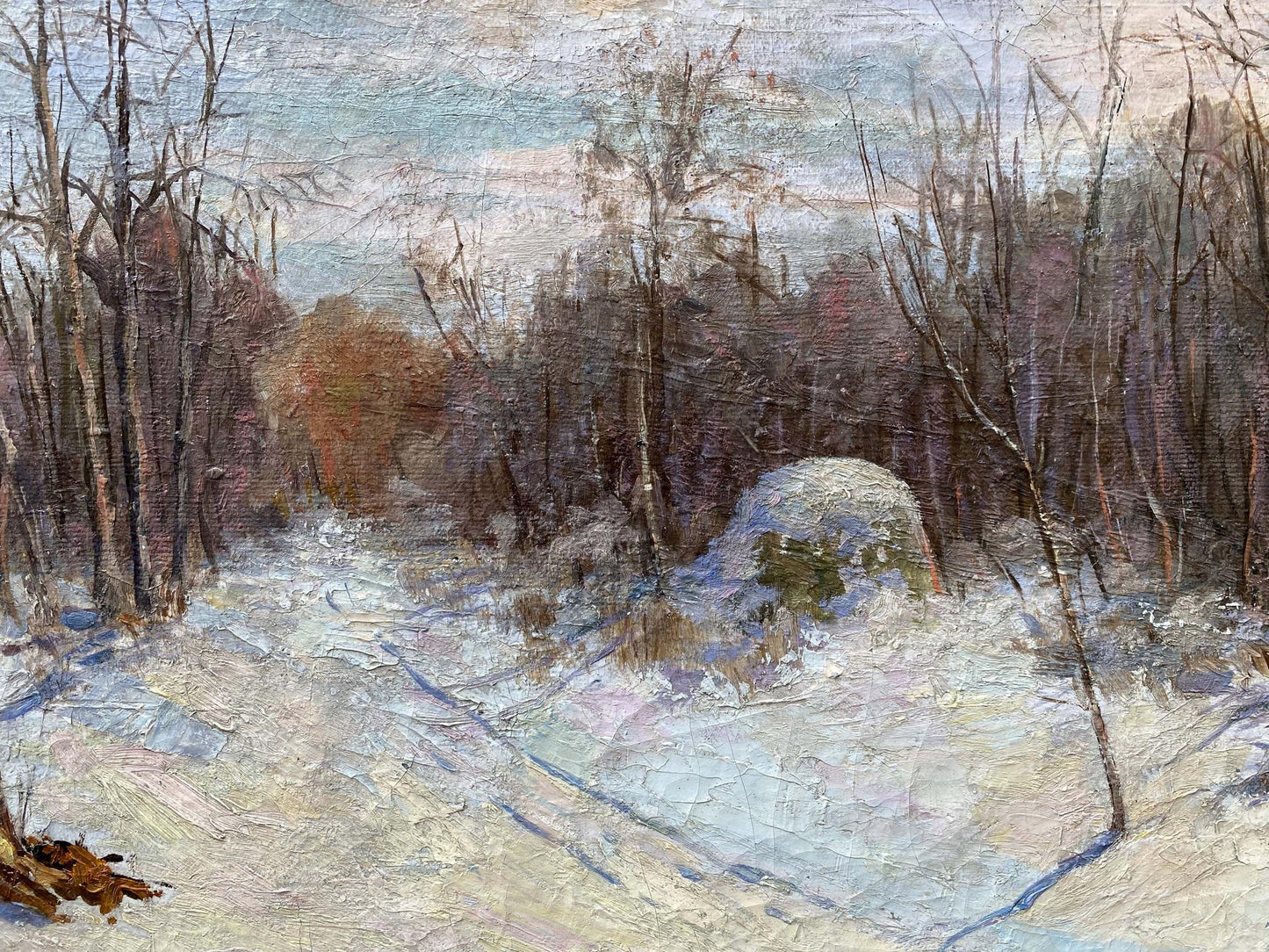 oil forest painting art