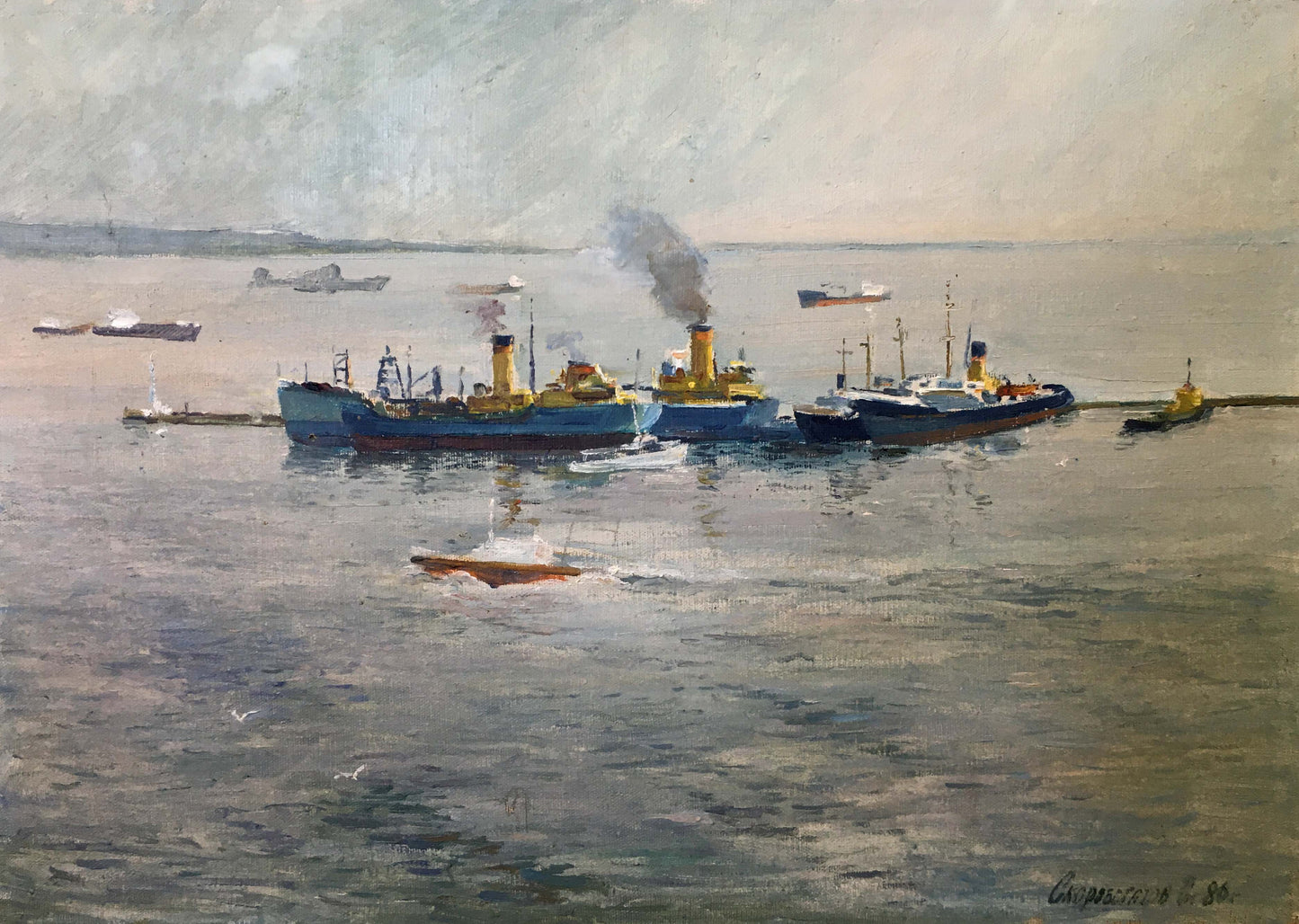 Oil painting In the sea Svyatoslav Petrovich Skorobogatov
