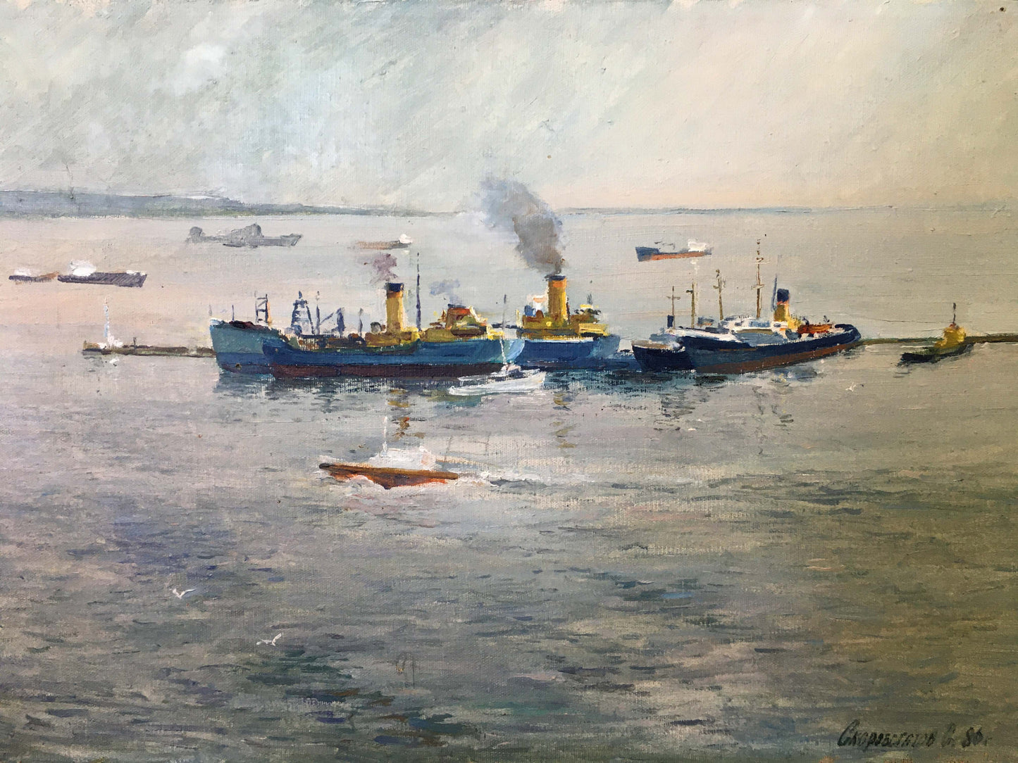 Oil painting In the sea Svyatoslav Petrovich Skorobogatov