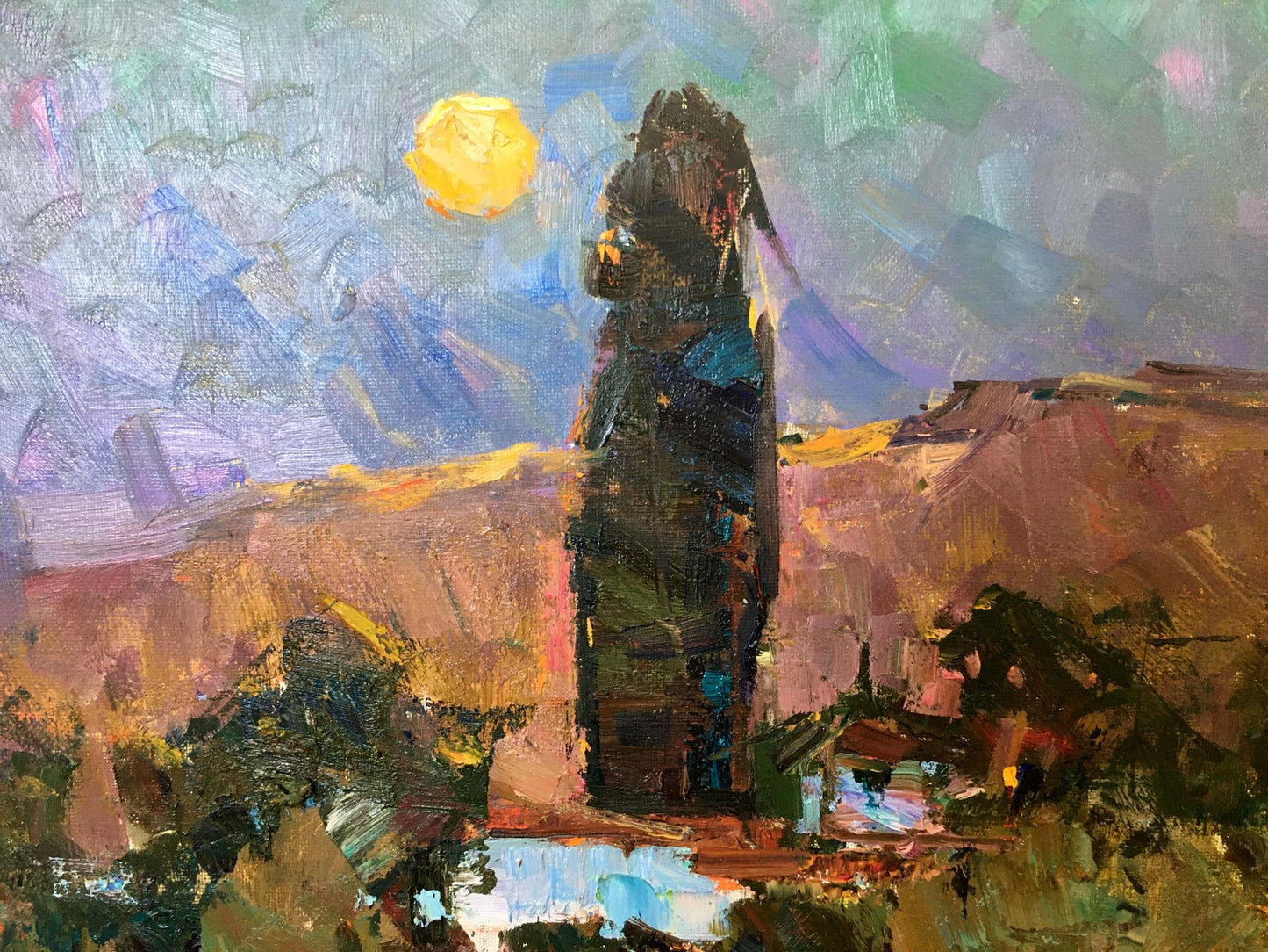 Oil painting Crimean night Zaborovsky Leonid Alexandrovich