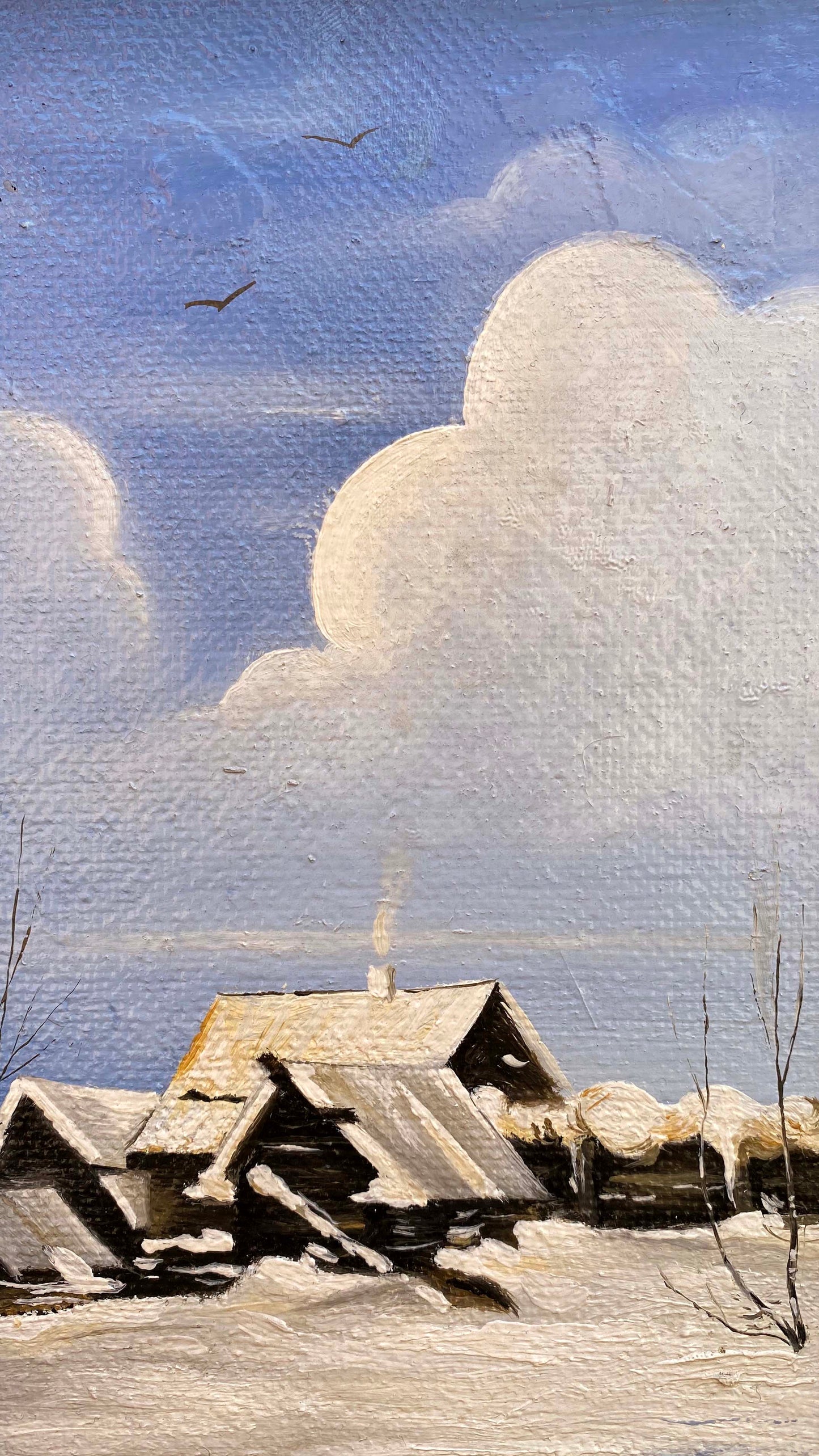 oil village painting