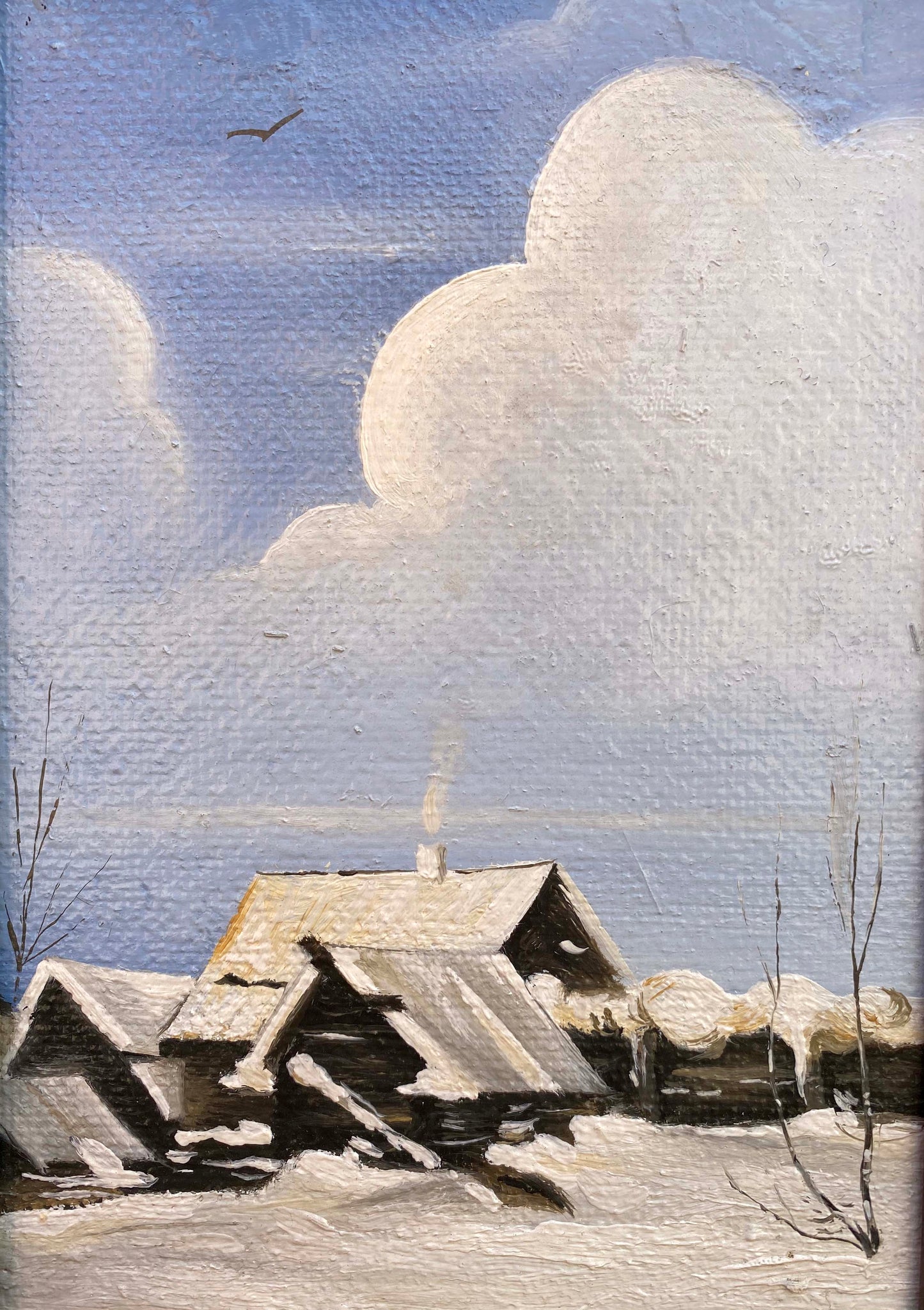 oil landscape winter