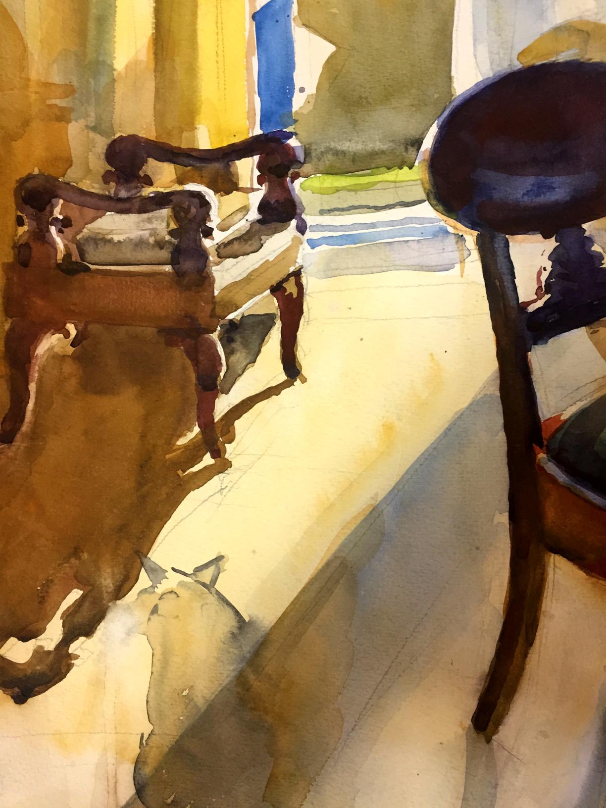 Watercolor painting Chair Kryzhanivskyi Viktor Vladimirovich