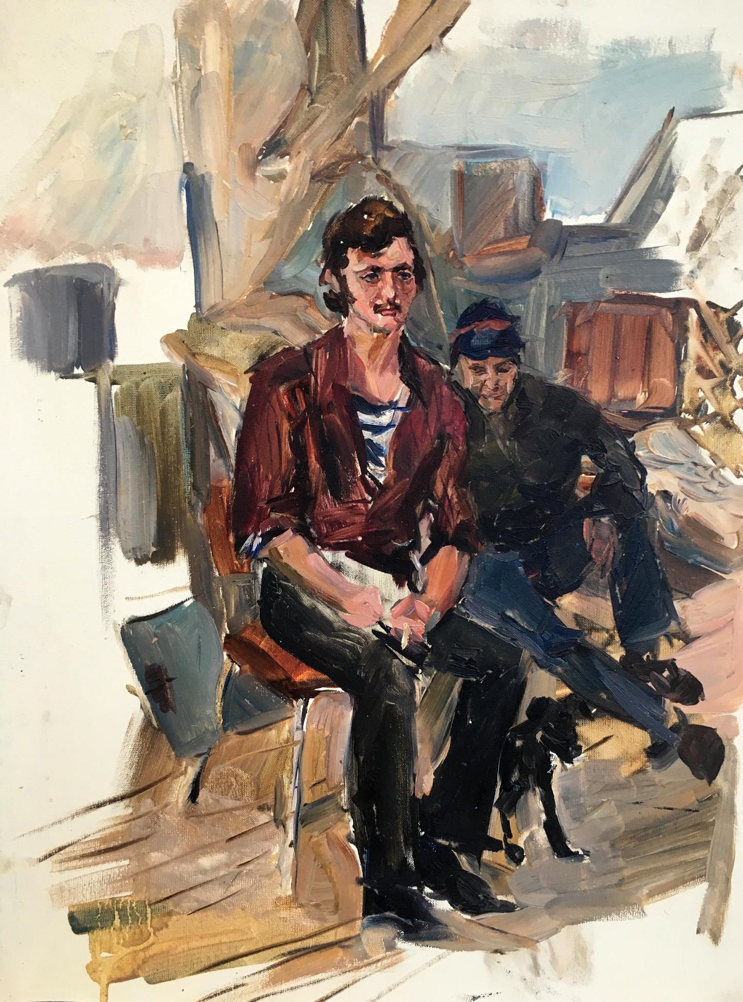 Oil painting Portrait of sailors Irina Palazhchenko