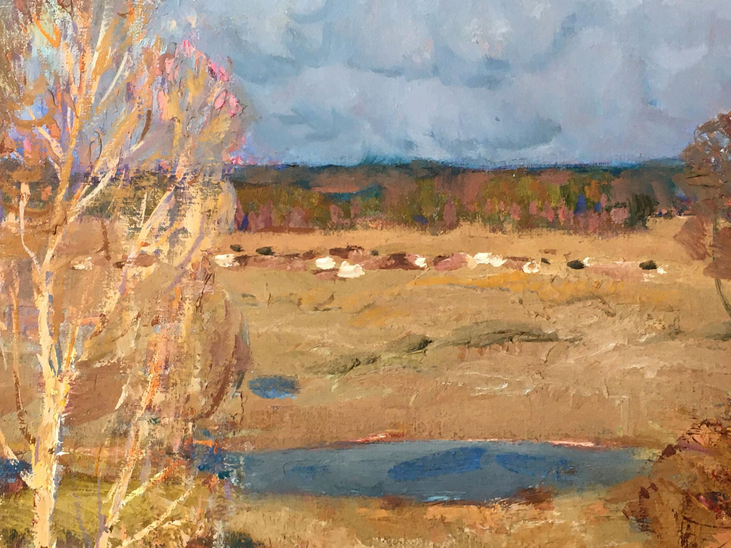 Oil painting By the evening Mynka Alexander Fedorovich