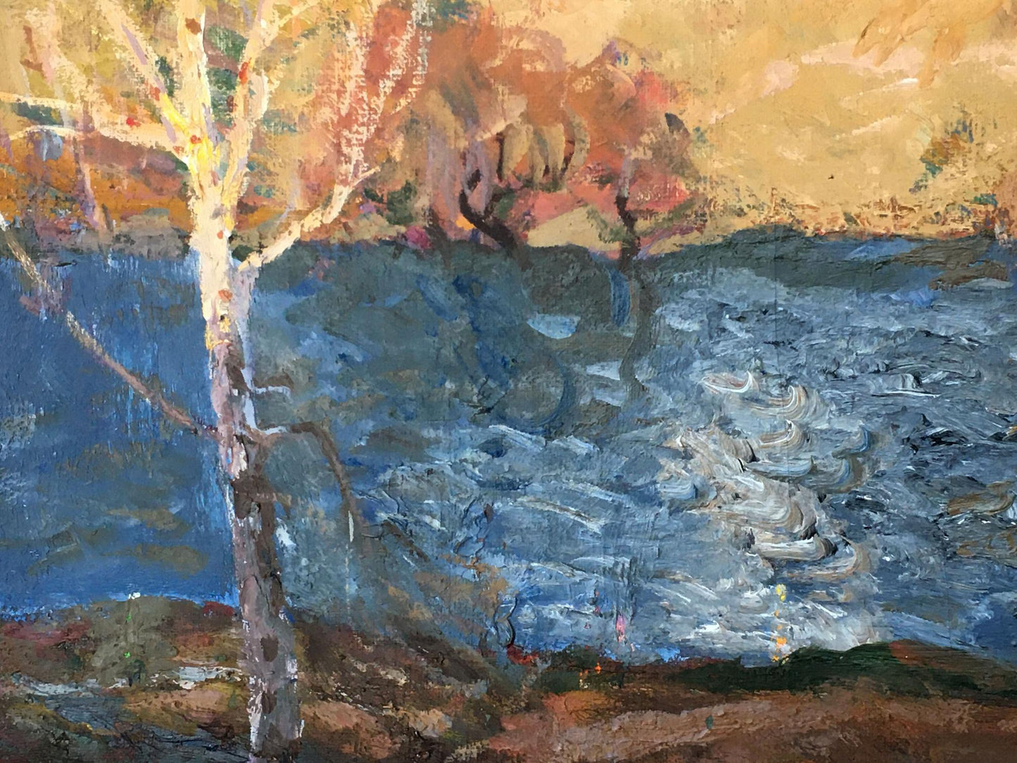 Oil painting By the evening Mynka Alexander Fedorovich