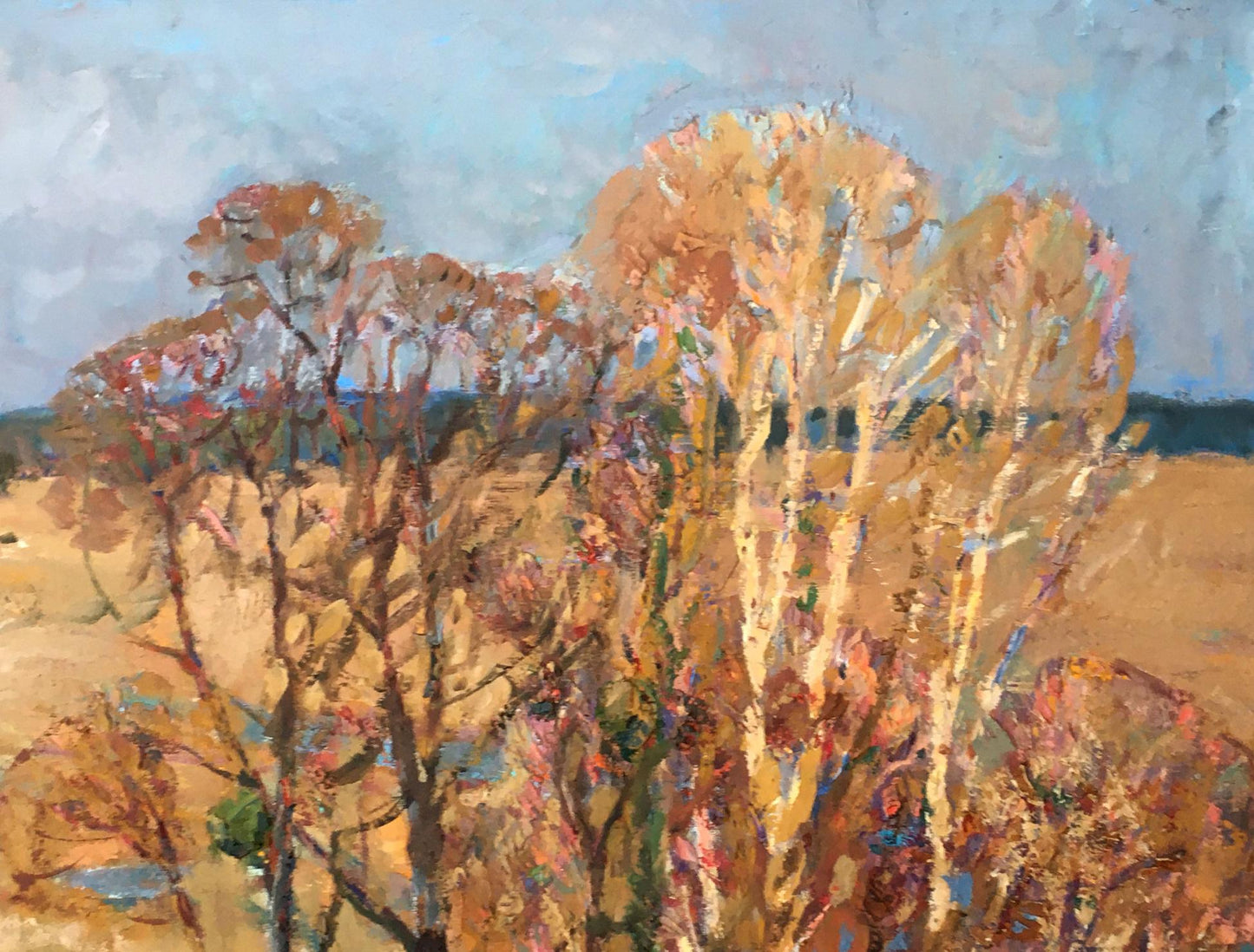 Oil painting By the evening Mynka Alexander Fedorovich