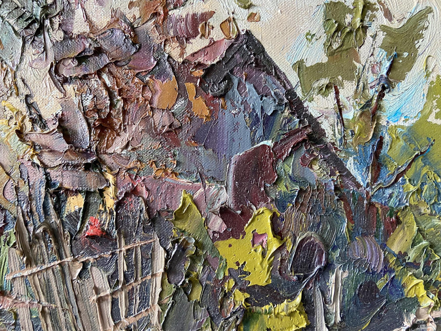Oil painting Abandoned village Gaponchenko Ivan Ivanovich