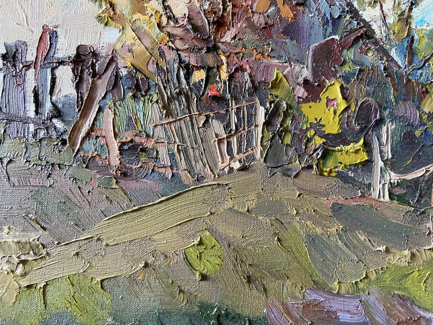 Oil painting Abandoned village Gaponchenko Ivan Ivanovich