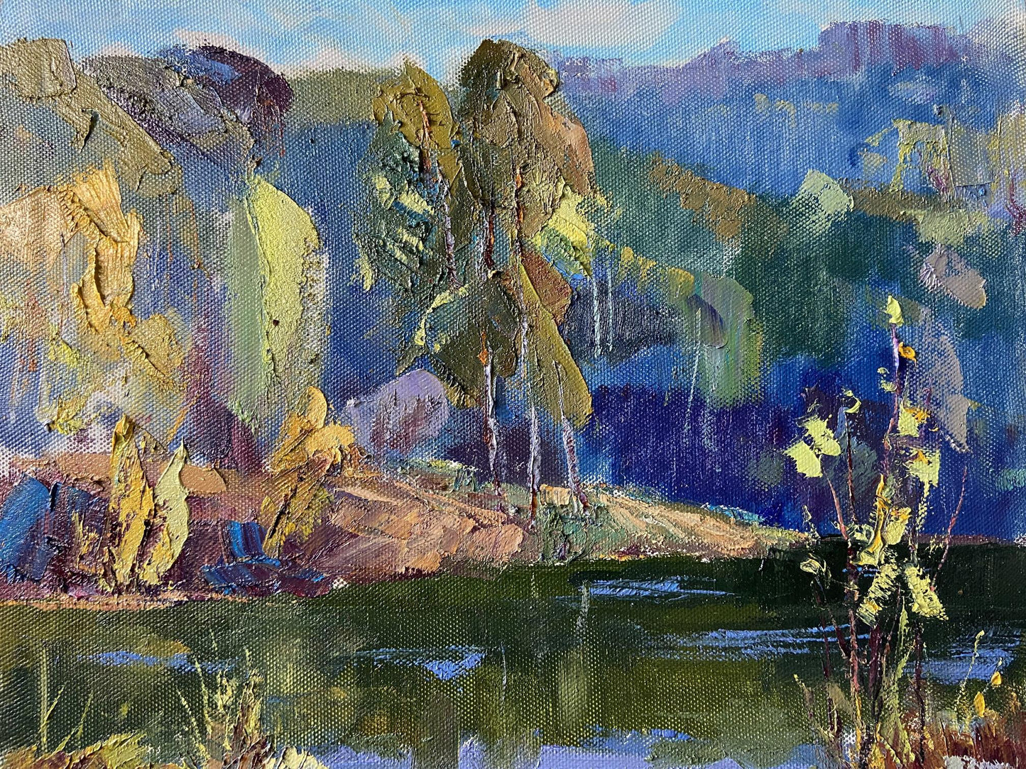 Oil painting Not a boring summer Gaponchenko Ivan Ivanovich