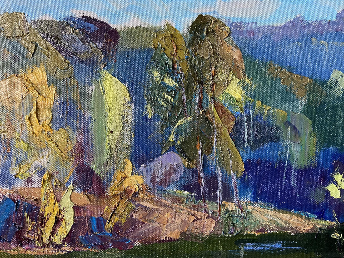 Oil painting Not a boring summer Gaponchenko Ivan Ivanovich