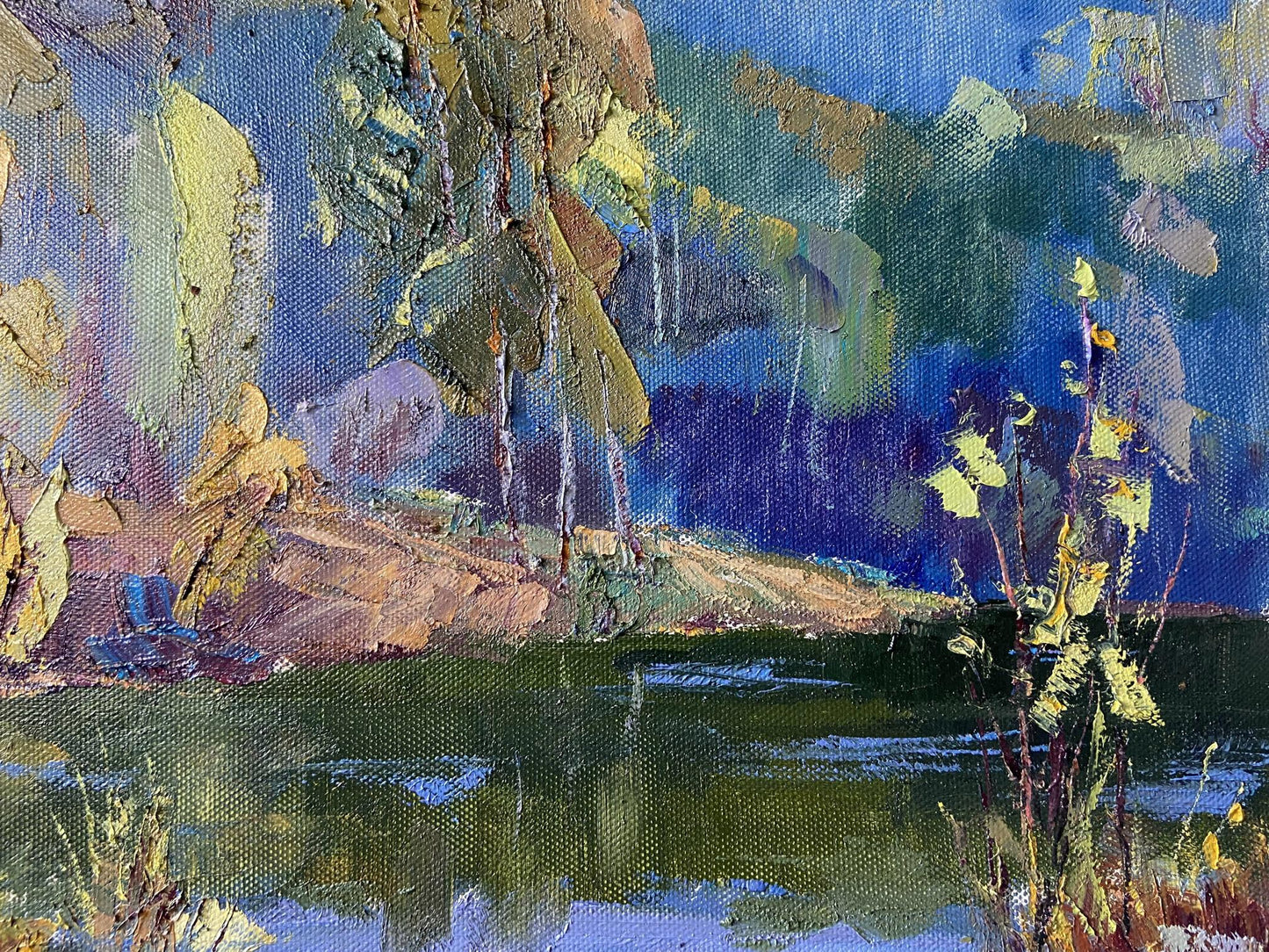 Oil painting Not a boring summer Gaponchenko Ivan Ivanovich