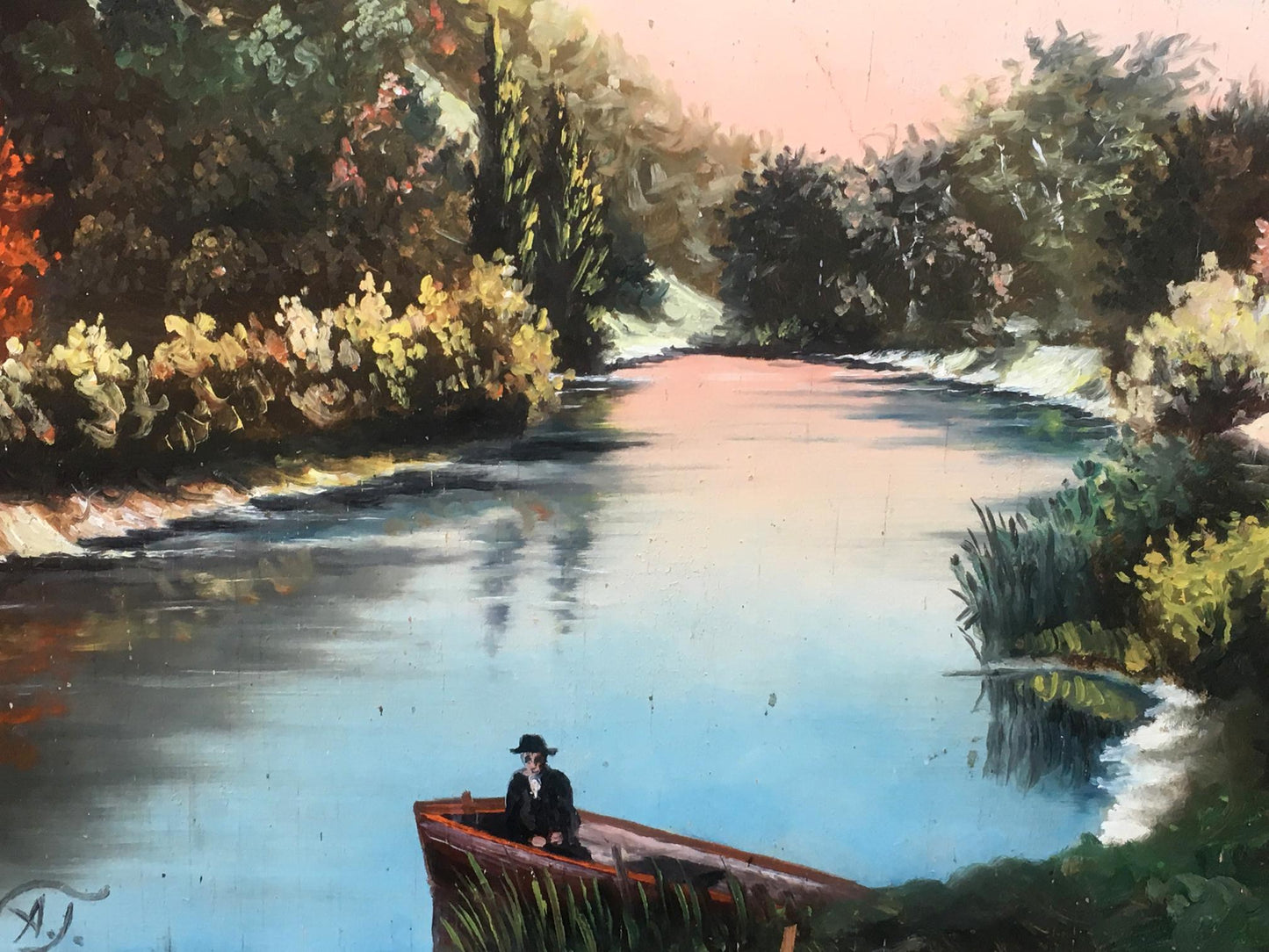 Glade in the Forest portrayed in an oil painting