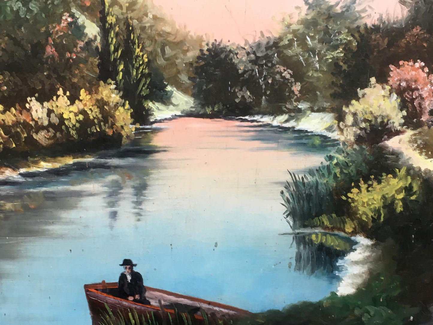A glade in the forest illustrated in oil