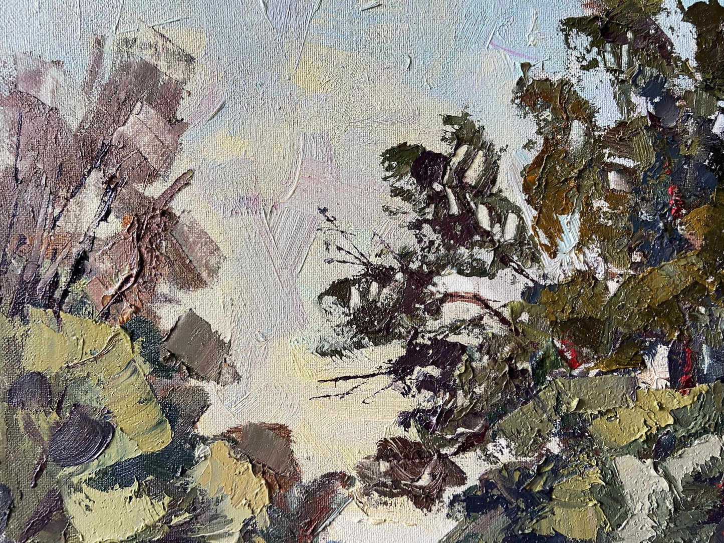 Oil painting Road to the river Gaponchenko Ivan Ivanovich