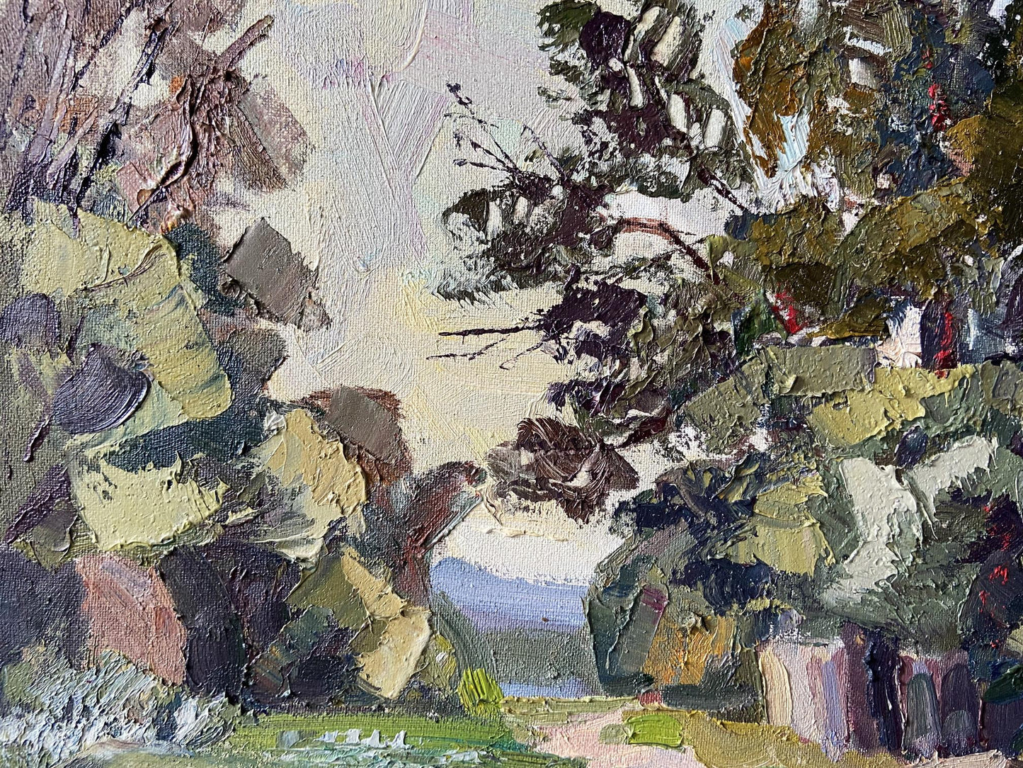 Oil painting Road to the river Gaponchenko Ivan Ivanovich