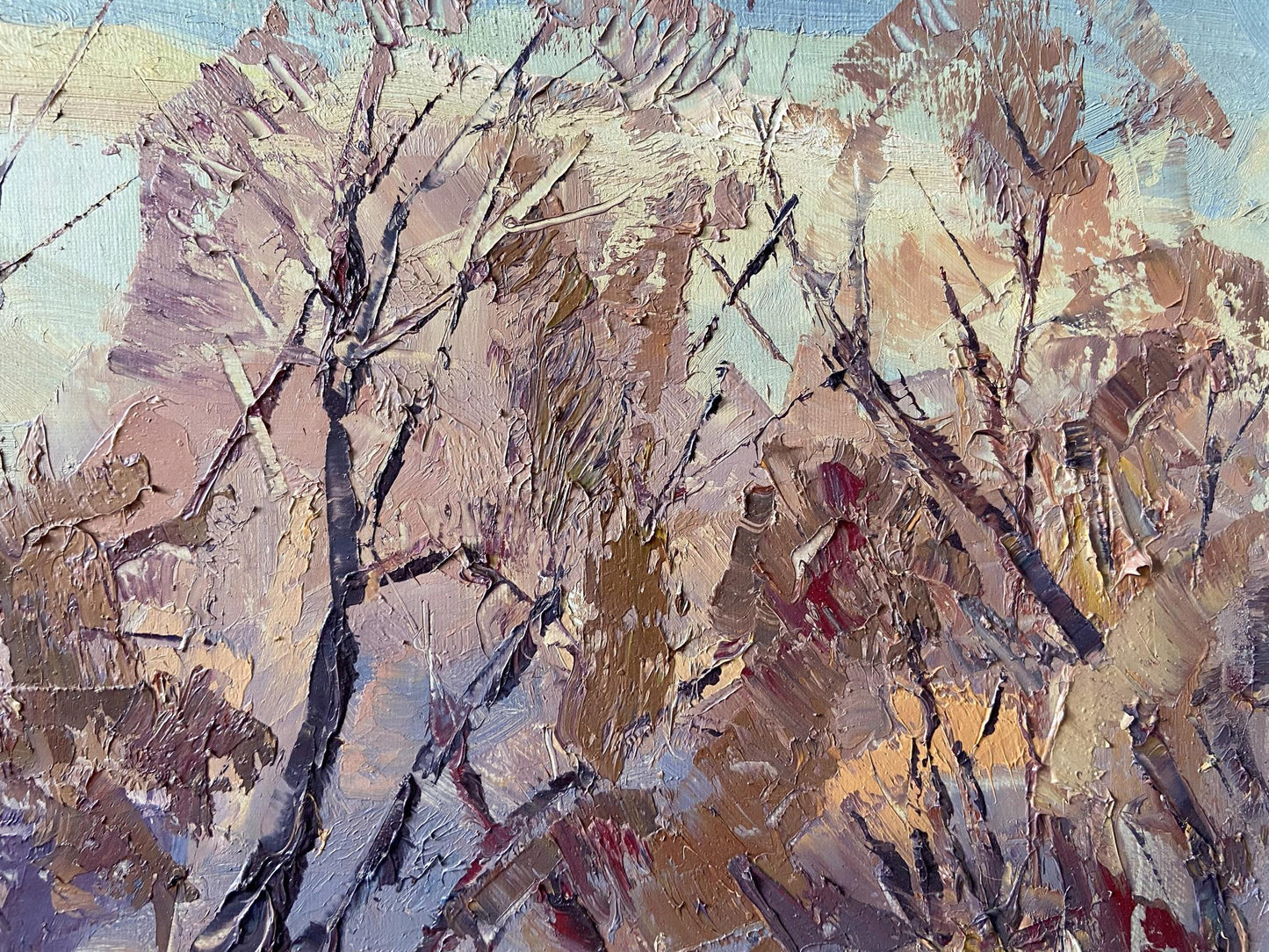 Oil painting Evening on the Vorskla river Gaponchenko Ivan Ivanovich