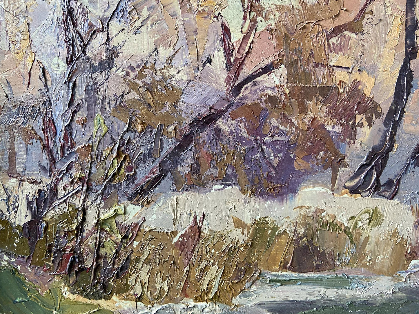 Oil painting Evening on the Vorskla river Gaponchenko Ivan Ivanovich