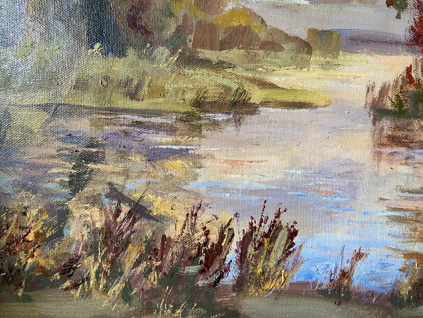 Oil painting Autumn evening Gaponchenko Ivan Ivanovich