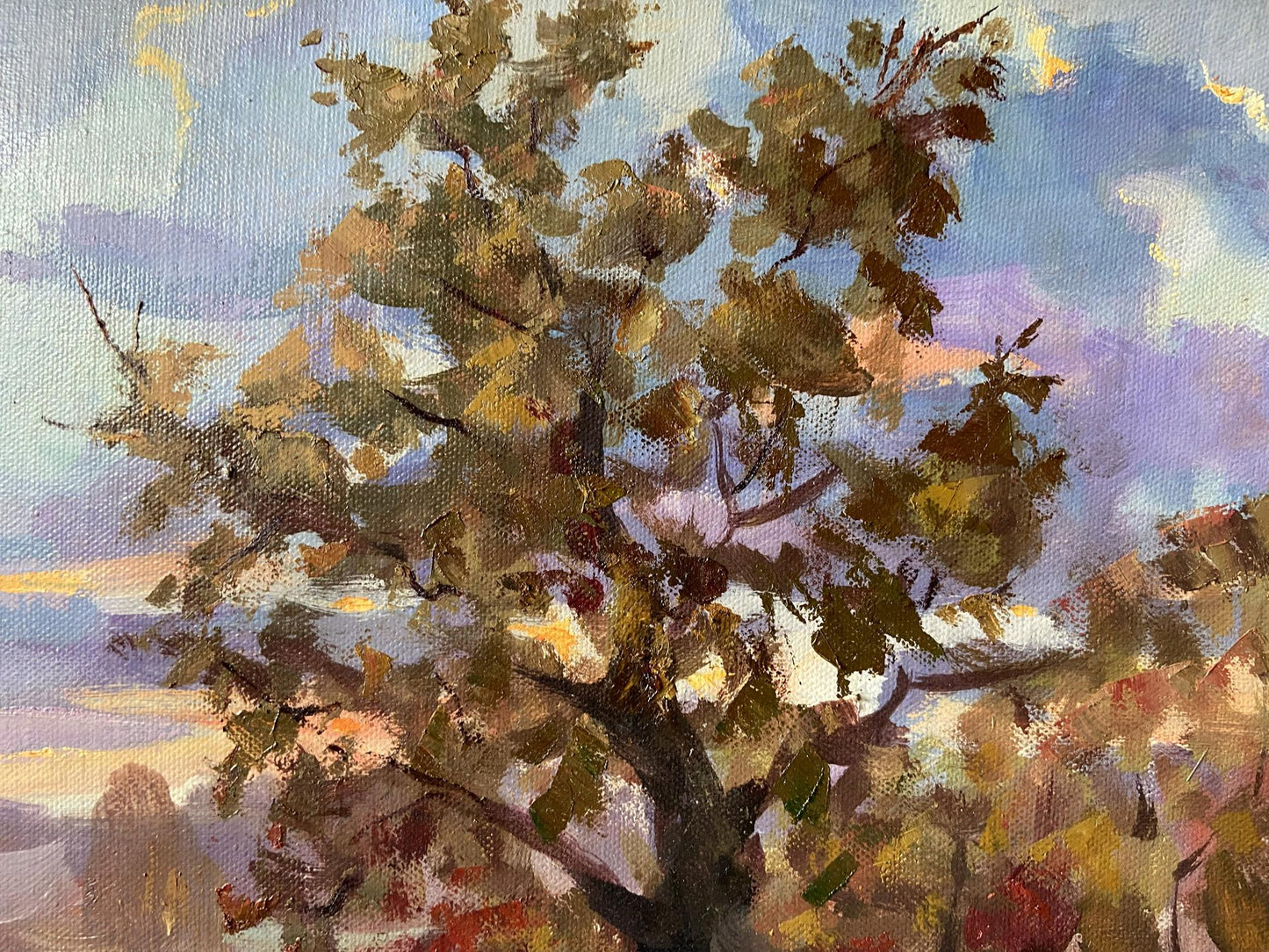 Oil painting Autumn evening Gaponchenko Ivan Ivanovich