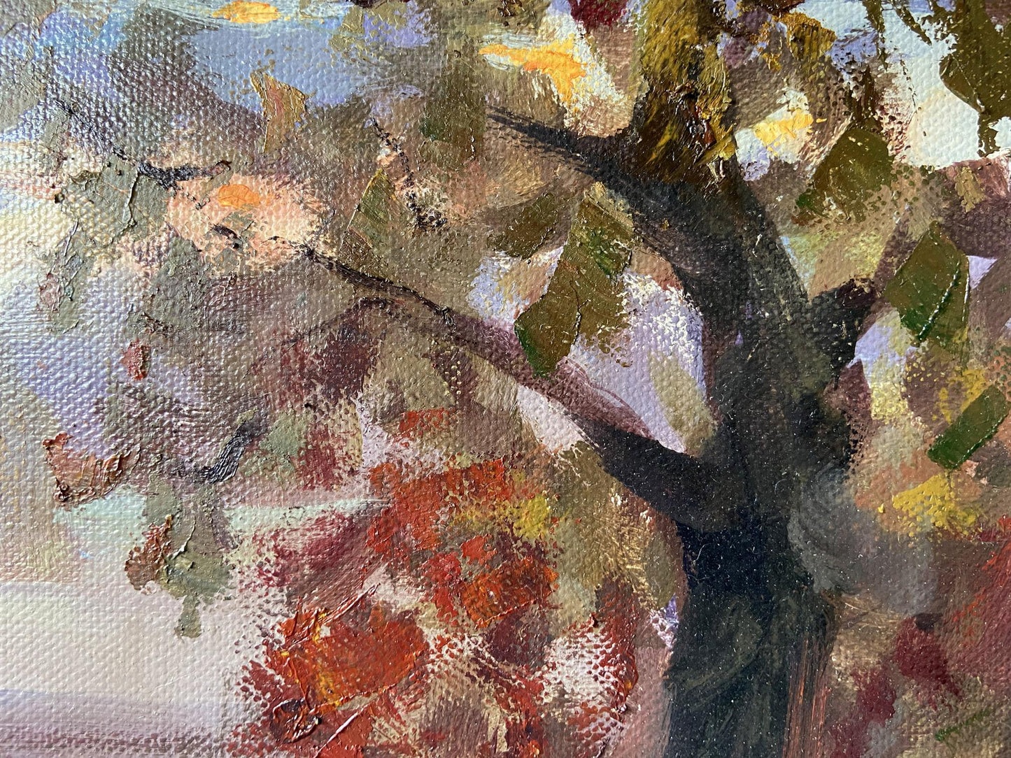 Oil painting Autumn evening Gaponchenko Ivan Ivanovich