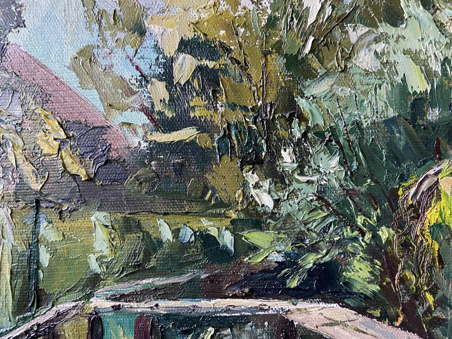 Oil painting Over the lake Gaponchenko Ivan Ivanovich