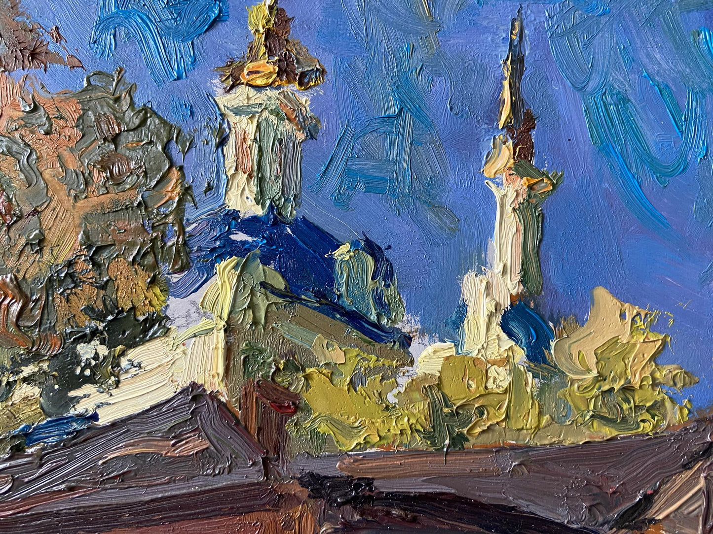 Oil painting Old courtyard Gaponchenko Ivan Ivanovich