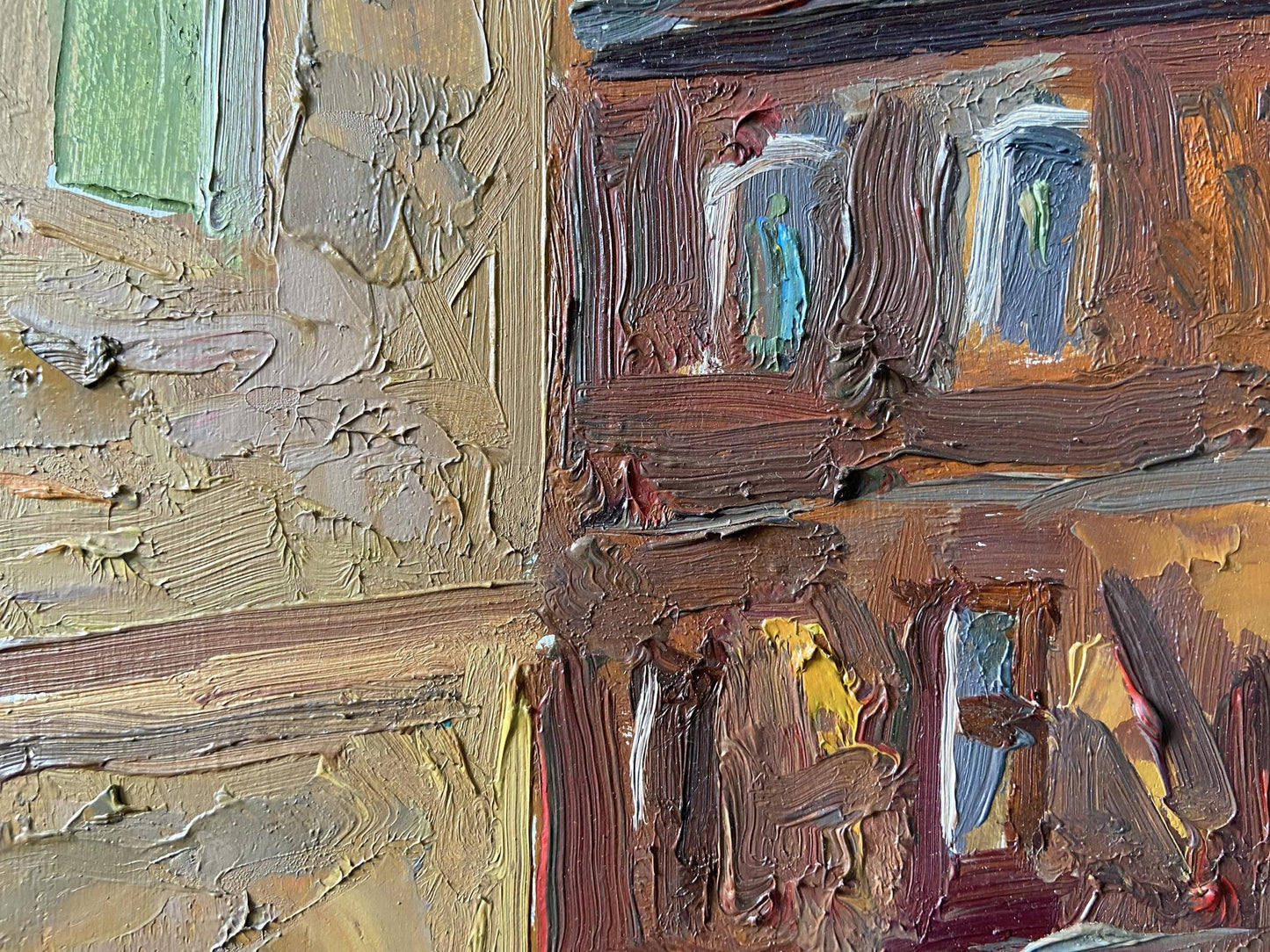 Oil painting Old courtyard Gaponchenko Ivan Ivanovich