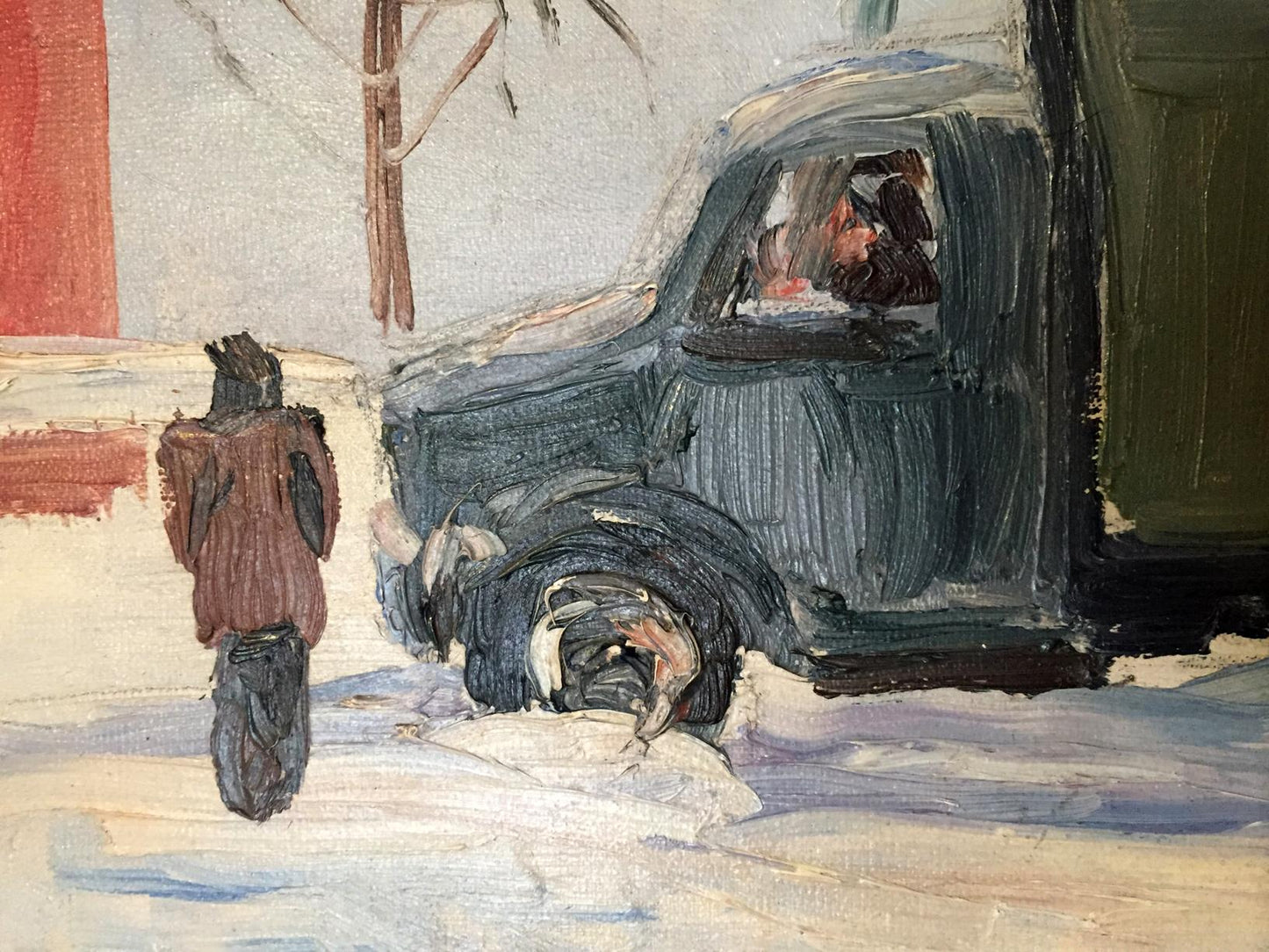 Oil painting Old house Savinets